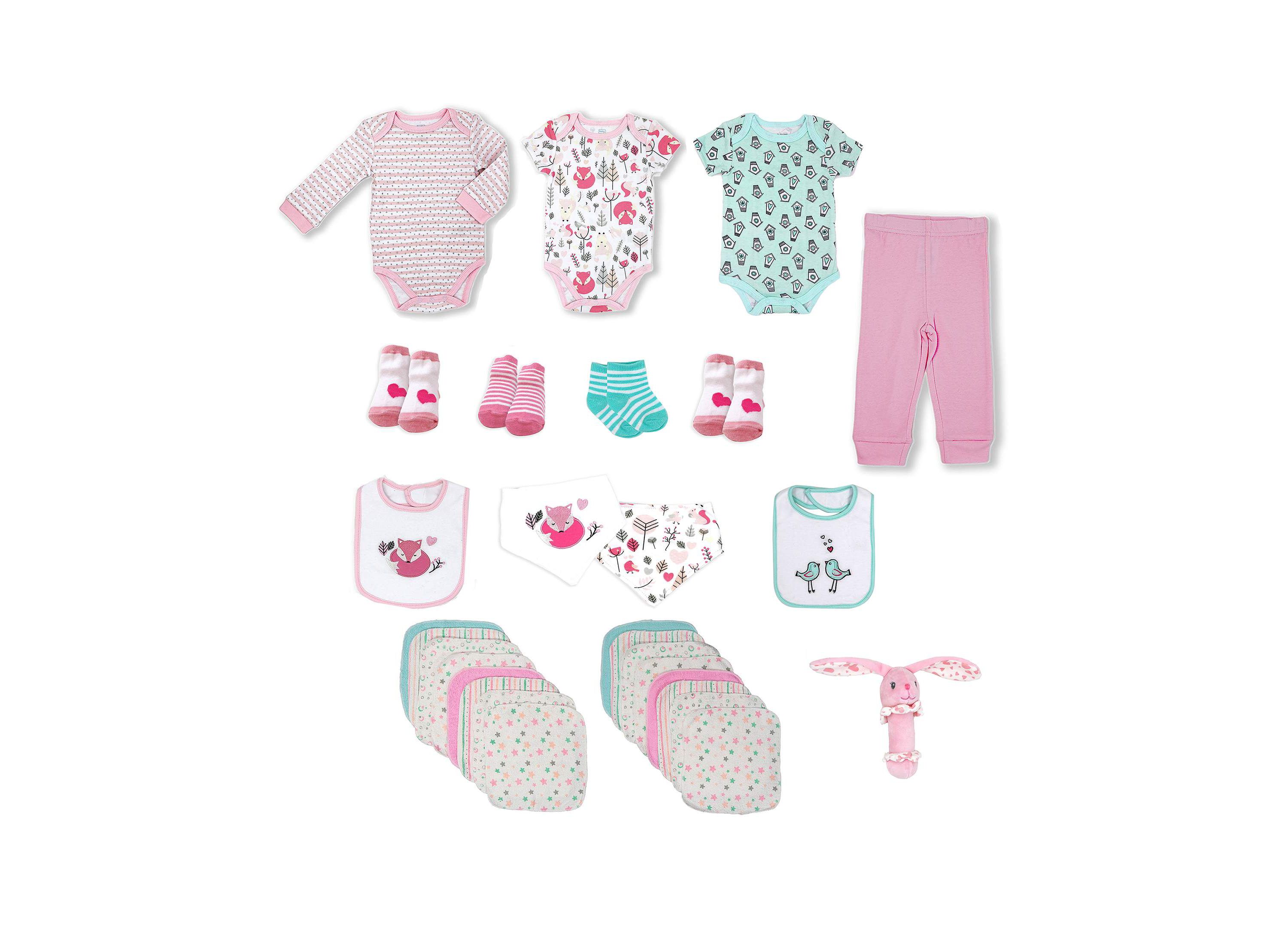 Baby Girls 29 Piece Infant Apparel Layette Gift Set, 0-3m