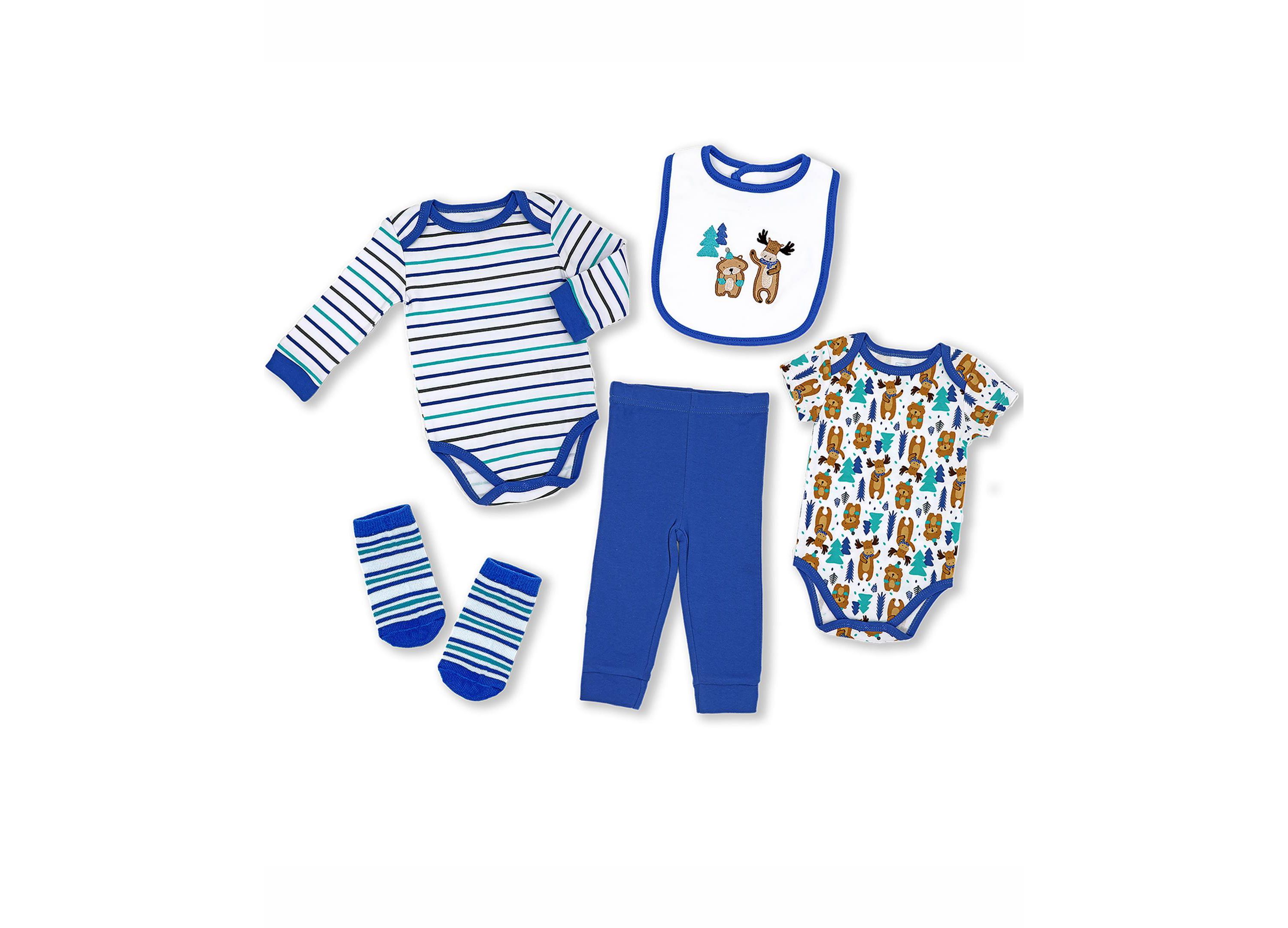 Baby Boys 14 Piece Woodland Bear Infant Apparel Layette Gift Set, 0-3m