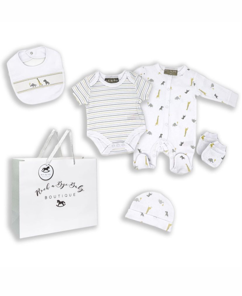 Baby Boys and Baby Girls 16 Piece World Of Safari Infant Apparel Layette Gift Set, 0-3m