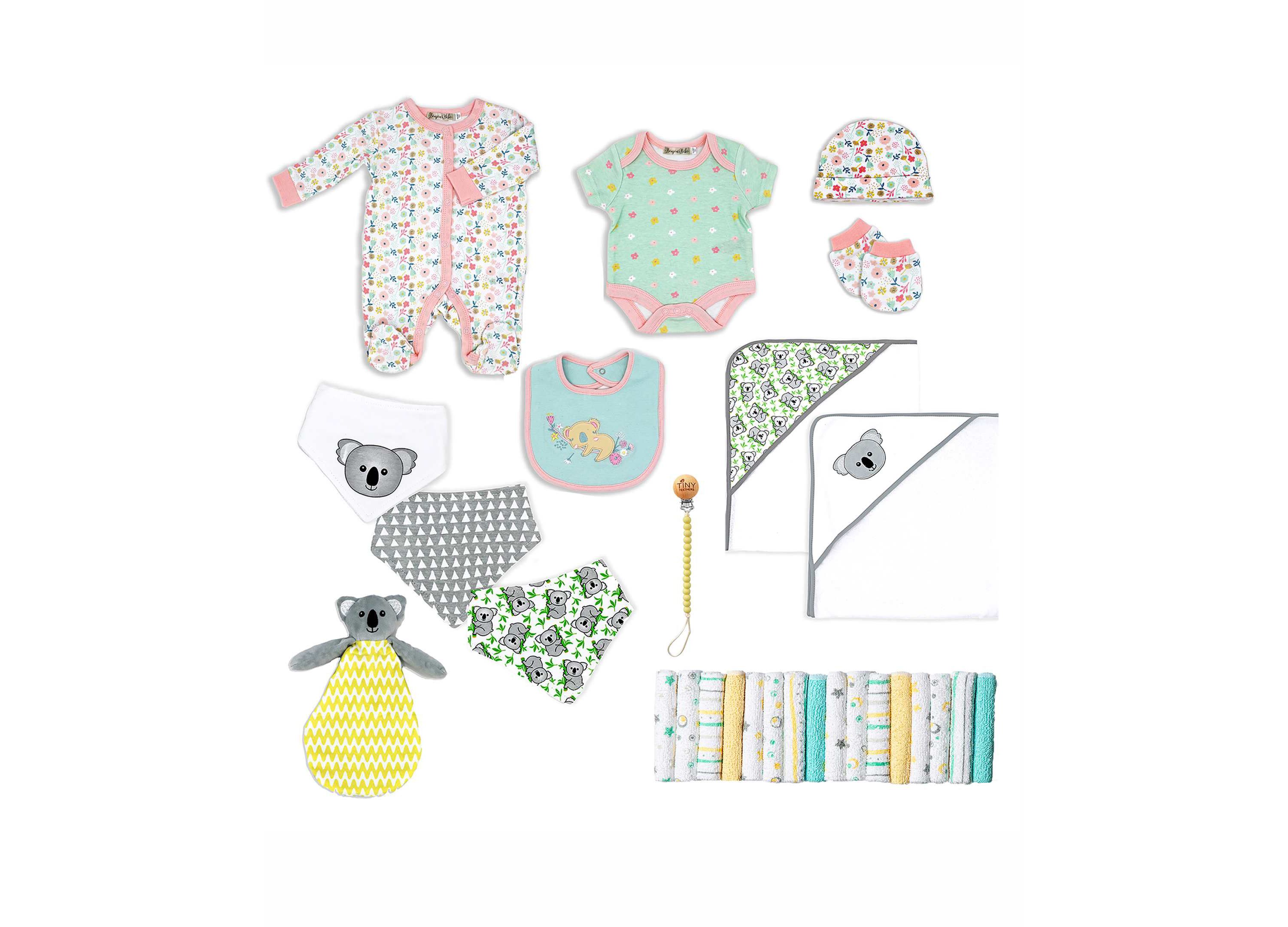Baby Girls 28 Piece Koalas Infant Apparel Layette Gift Set, 0-3m