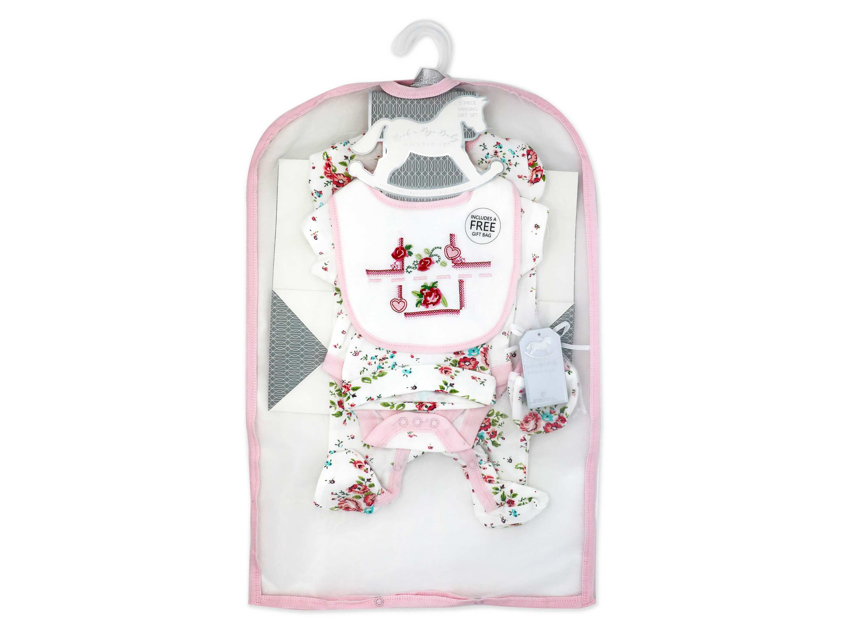 Baby Girls 28 Piece Nursery Essentials Shower Gift Bundle, Pinks