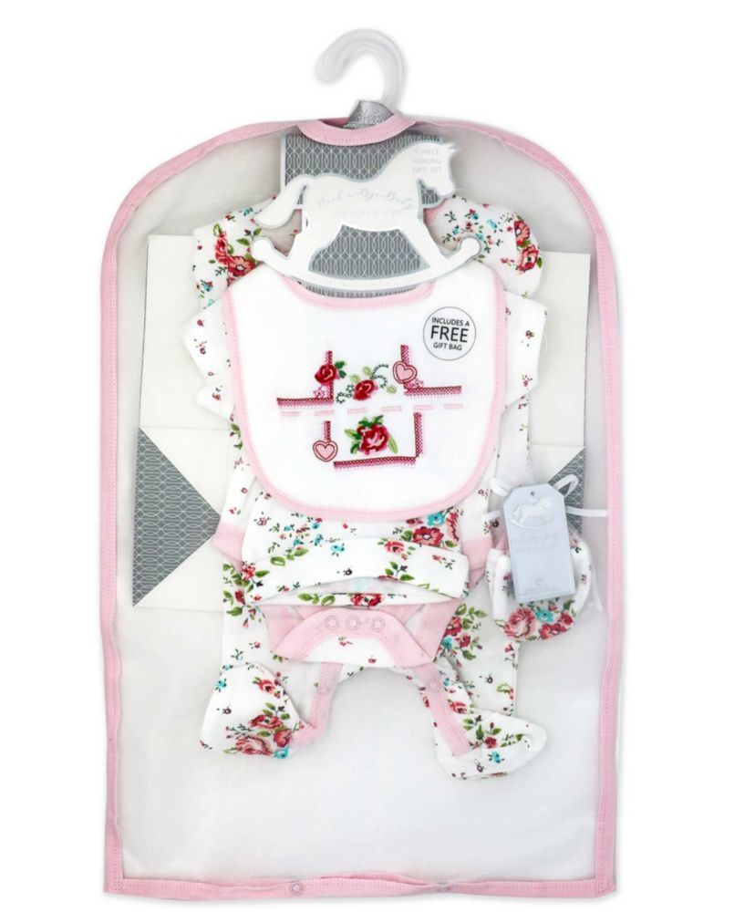 Baby Girls 28 Piece Nursery Essentials Shower Gift Bundle, Pinks