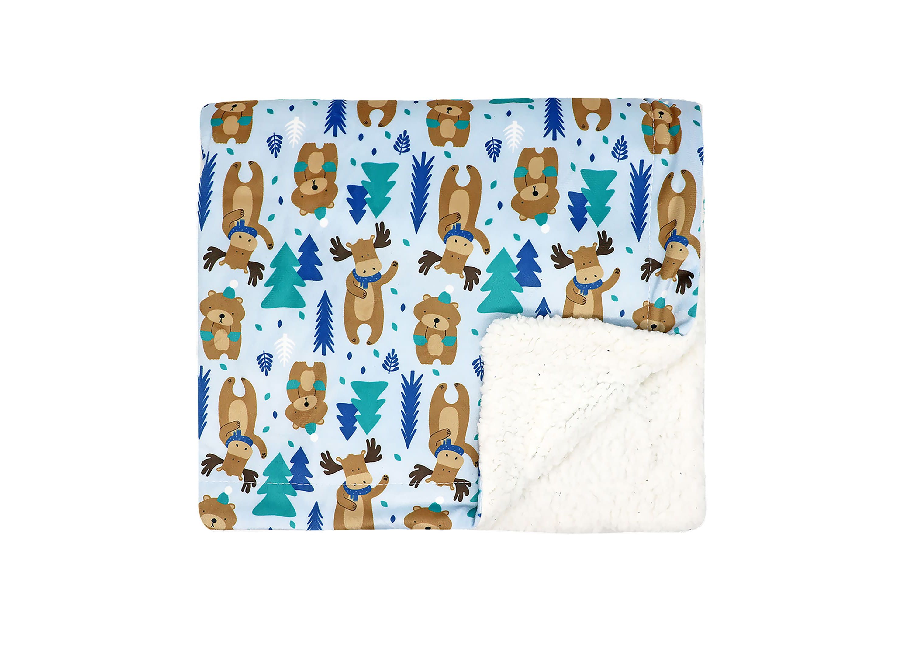 Baby Boys 7 Piece Moose Baby Gift Set, Blue