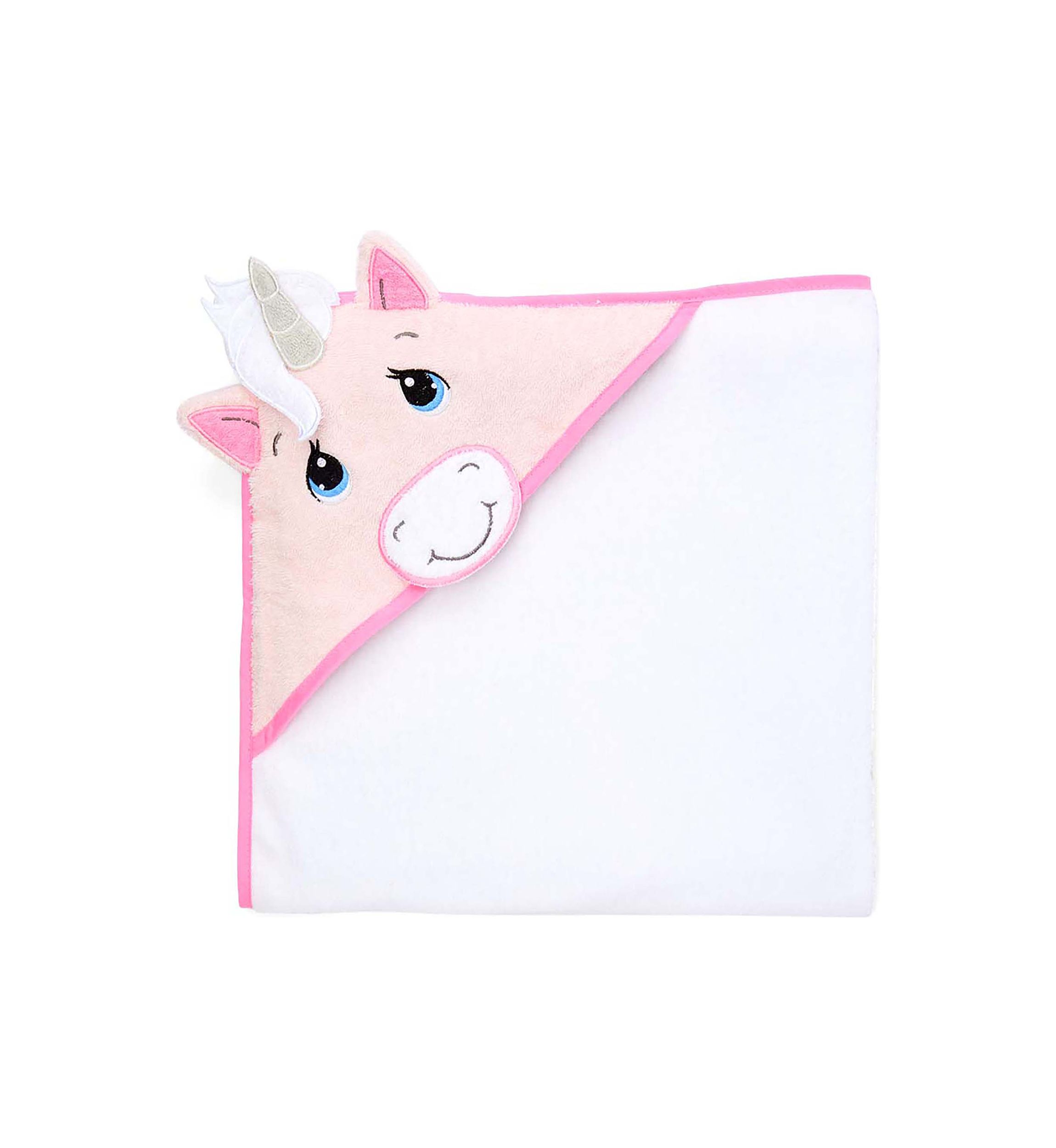 Baby Girls Unicorn Hooded Bath Towel