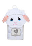 Baby Girls Lamb Hooded Blanket