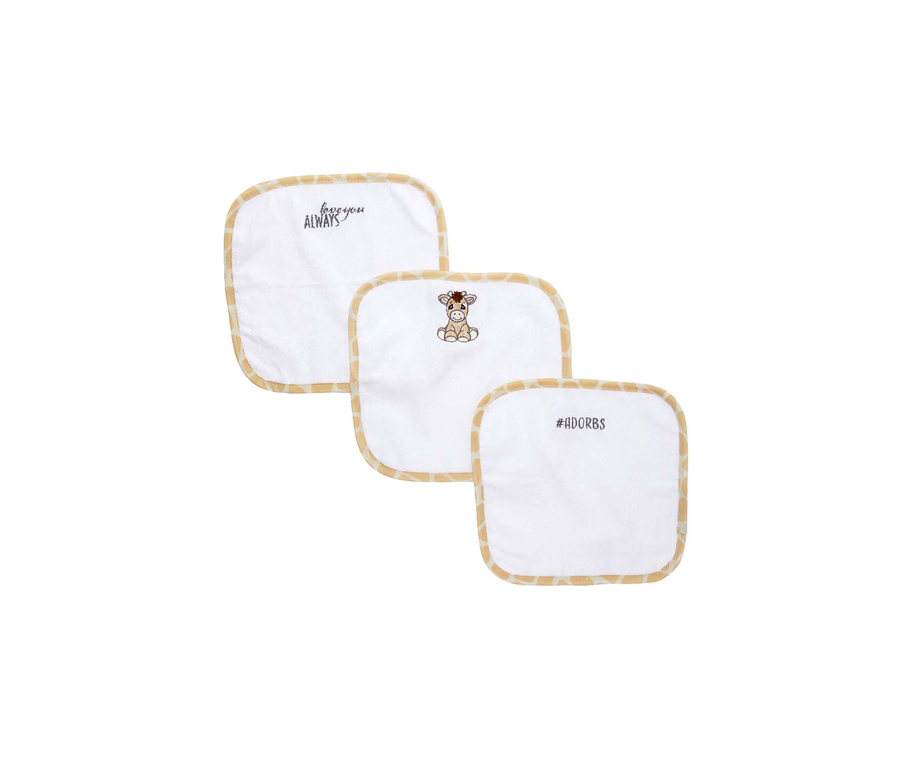 Baby Giraffe 3 Piece Bath Washcloths