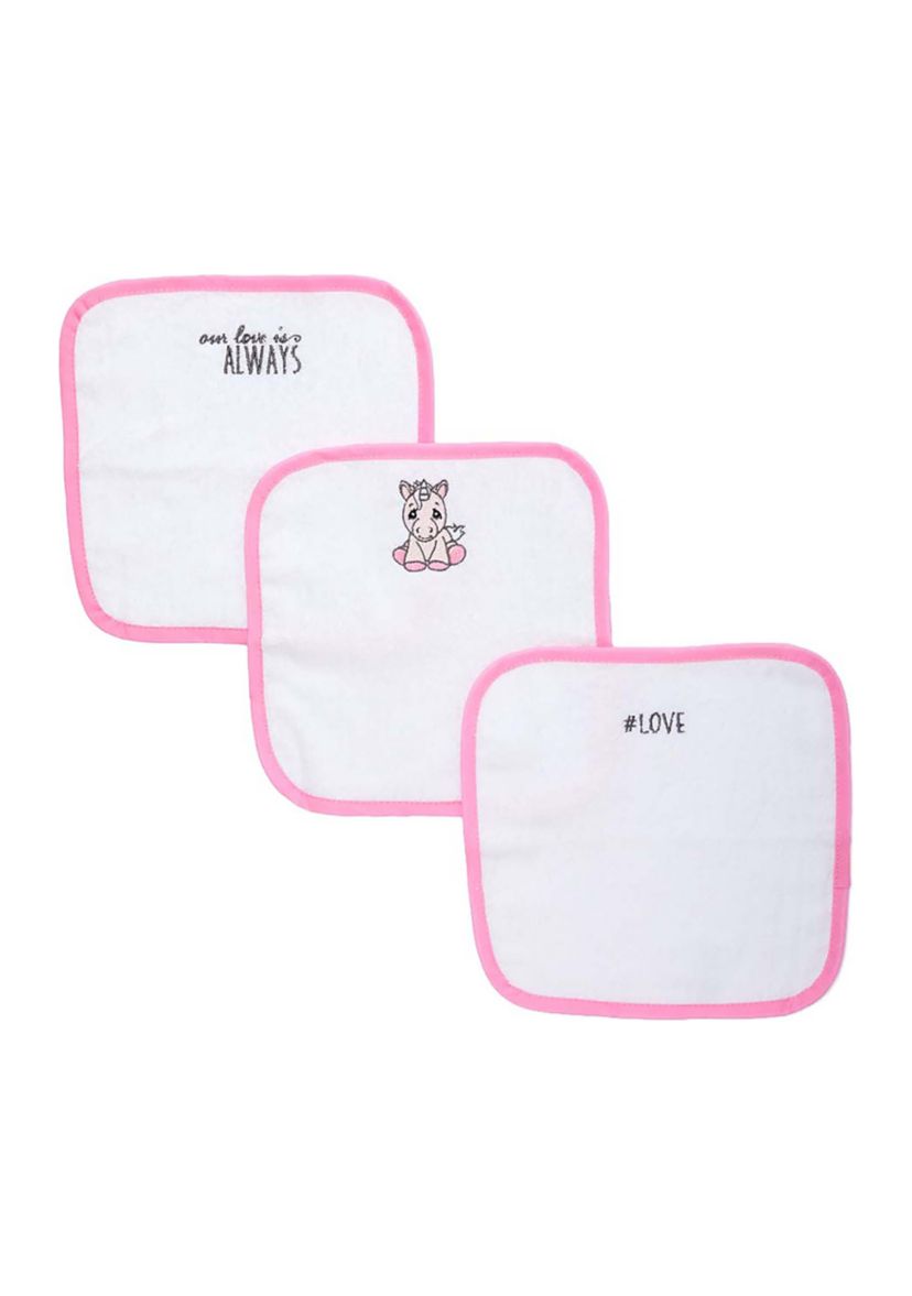 Baby Girls Unicorn 3 Piece Bath Washcloths