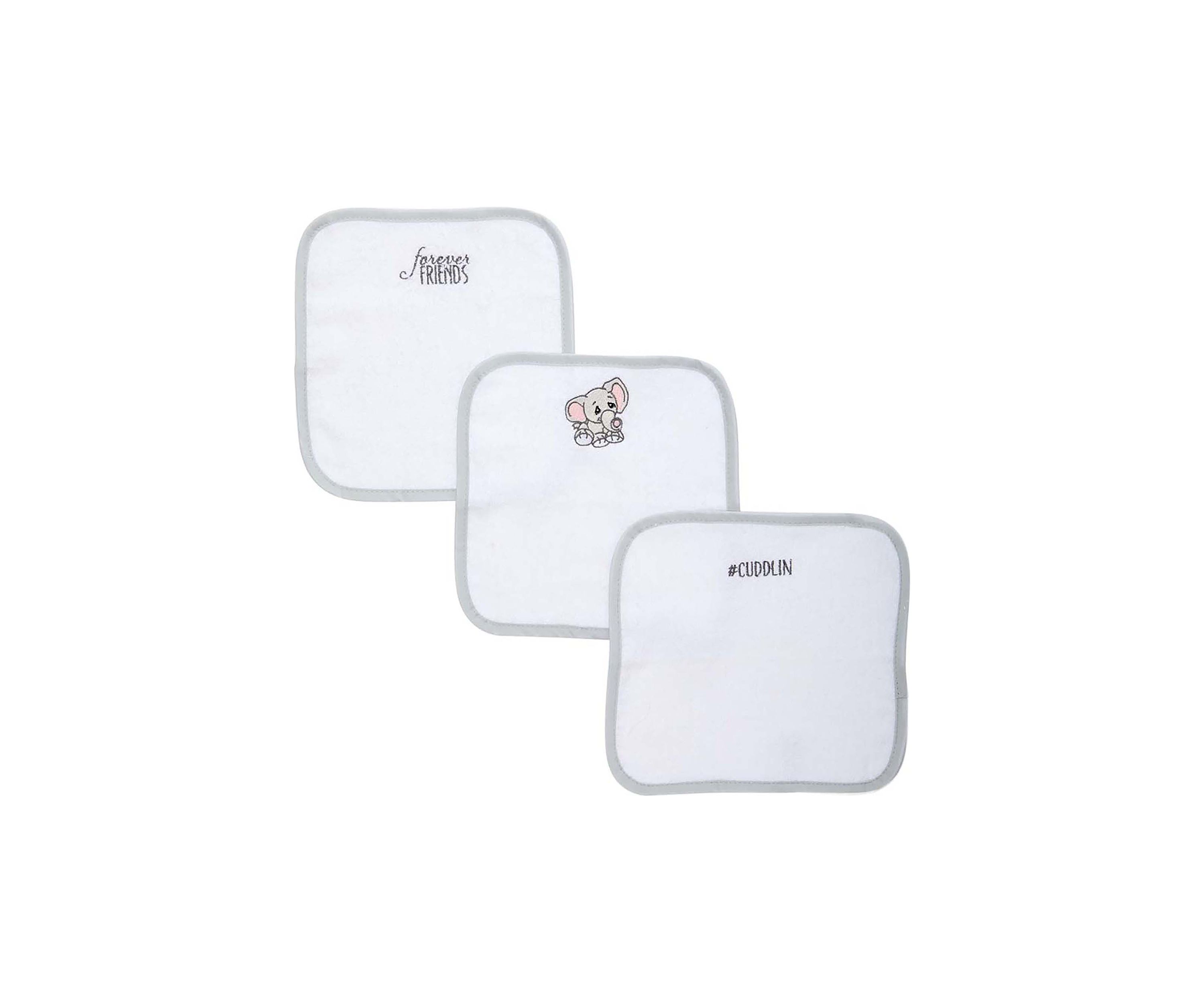 Baby Elephant 3 Piece Bath Washcloths