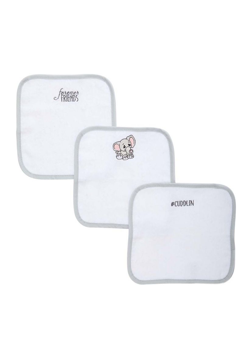 Baby Elephant 3 Piece Bath Washcloths