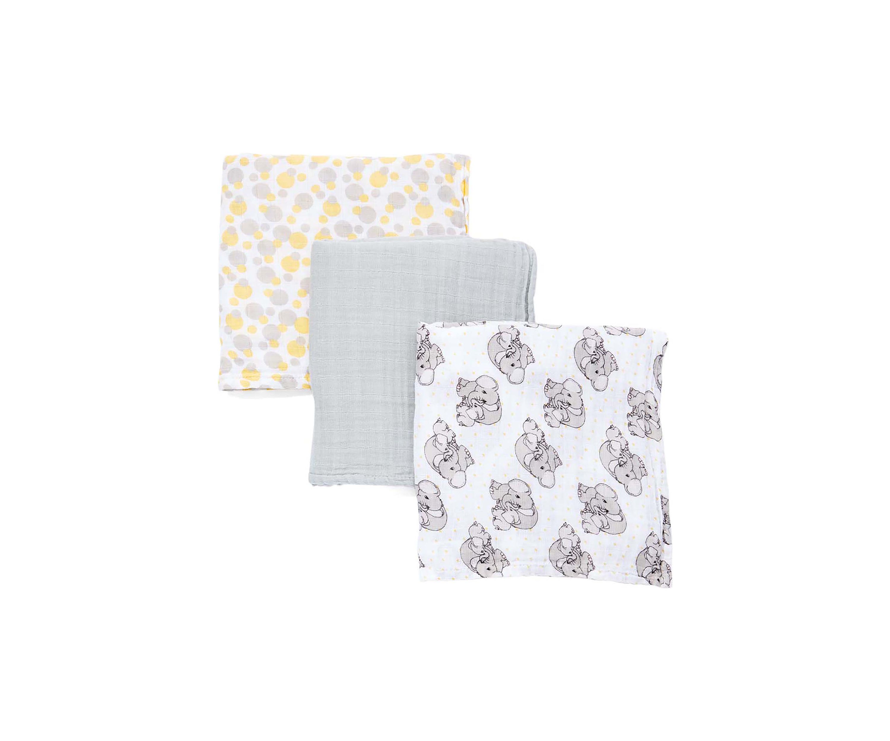 Baby 3 Coordinating Muslin Swaddling Blankets