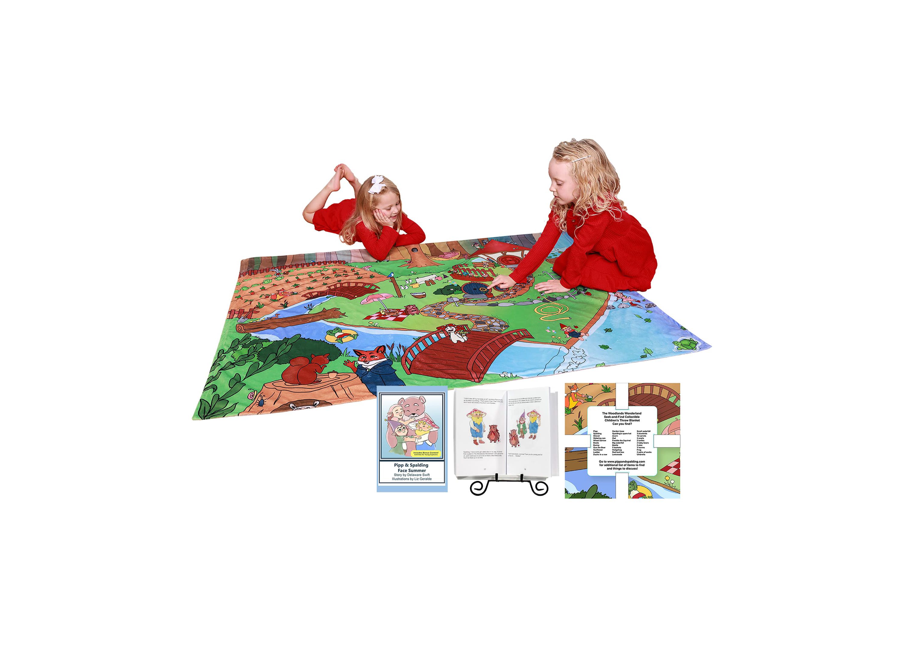 Springtime in The Woodlands Wonderland Seek-and-Find Blanket and Story Book Bundle