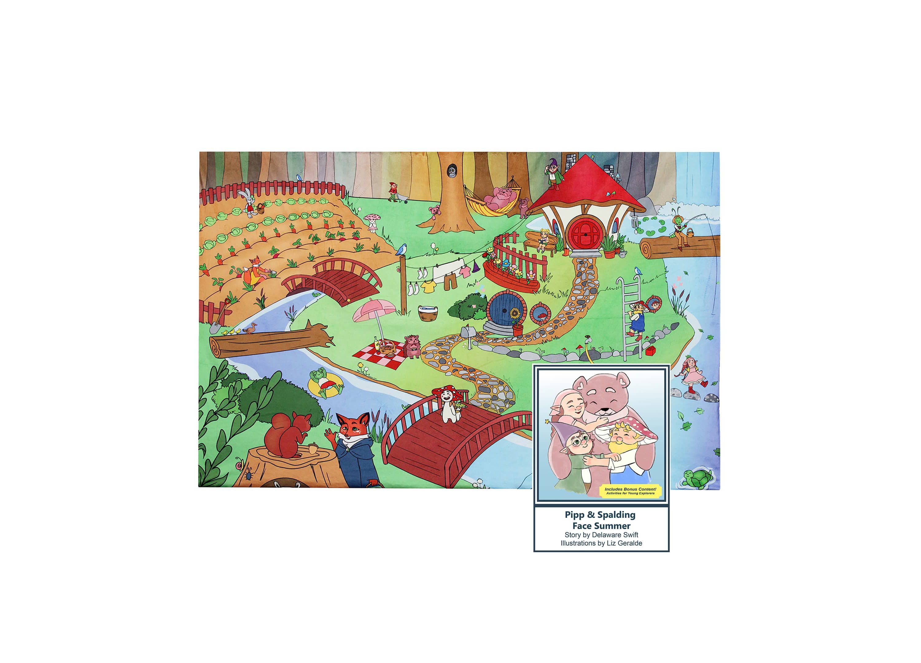 Springtime in The Woodlands Wonderland Seek-and-Find Blanket and Story Book Bundle