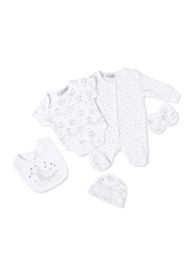 Bonjour Bebe Baby Bears Velour 5 Piece Layette Set Belk