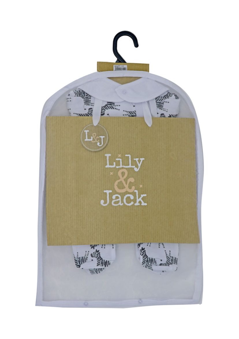 Baby Boys and Girls 5 Piece Safari Layette Gift Set in Mesh Bag, 0-3 Mo