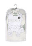 Baby Boys and Girls 5 Piece Stars Layette Gift Set in Mesh Bag