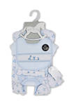 Baby Boys Blue Toys 5 Piece Layette Gift Set in Mesh Bag