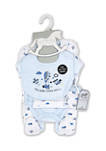 Baby Boys Fly High 5 Piece Layette Gift Set in Mesh Bag