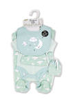 Baby Boys and Girls Celestial 5 Piece Layette Gift Set in Mesh Bag