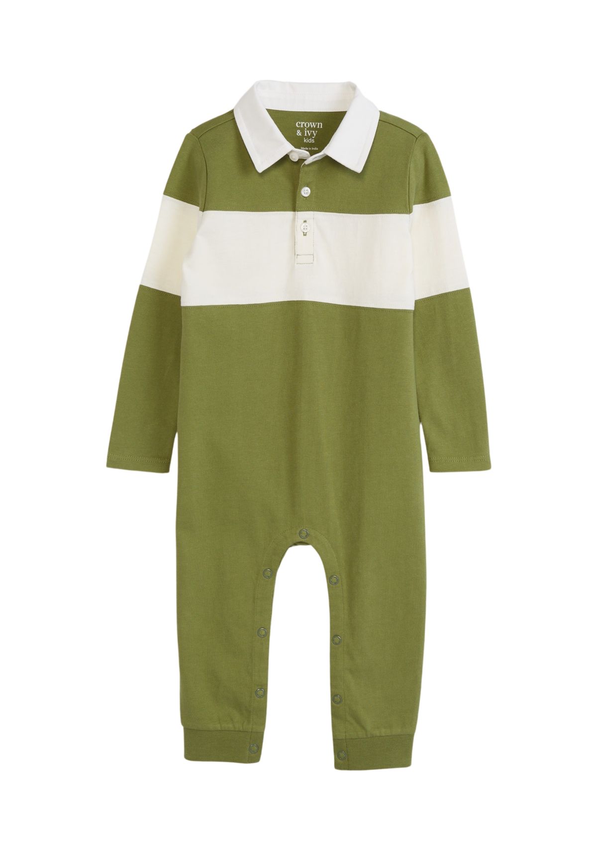 Baby Boys Knit Rugby Romper 