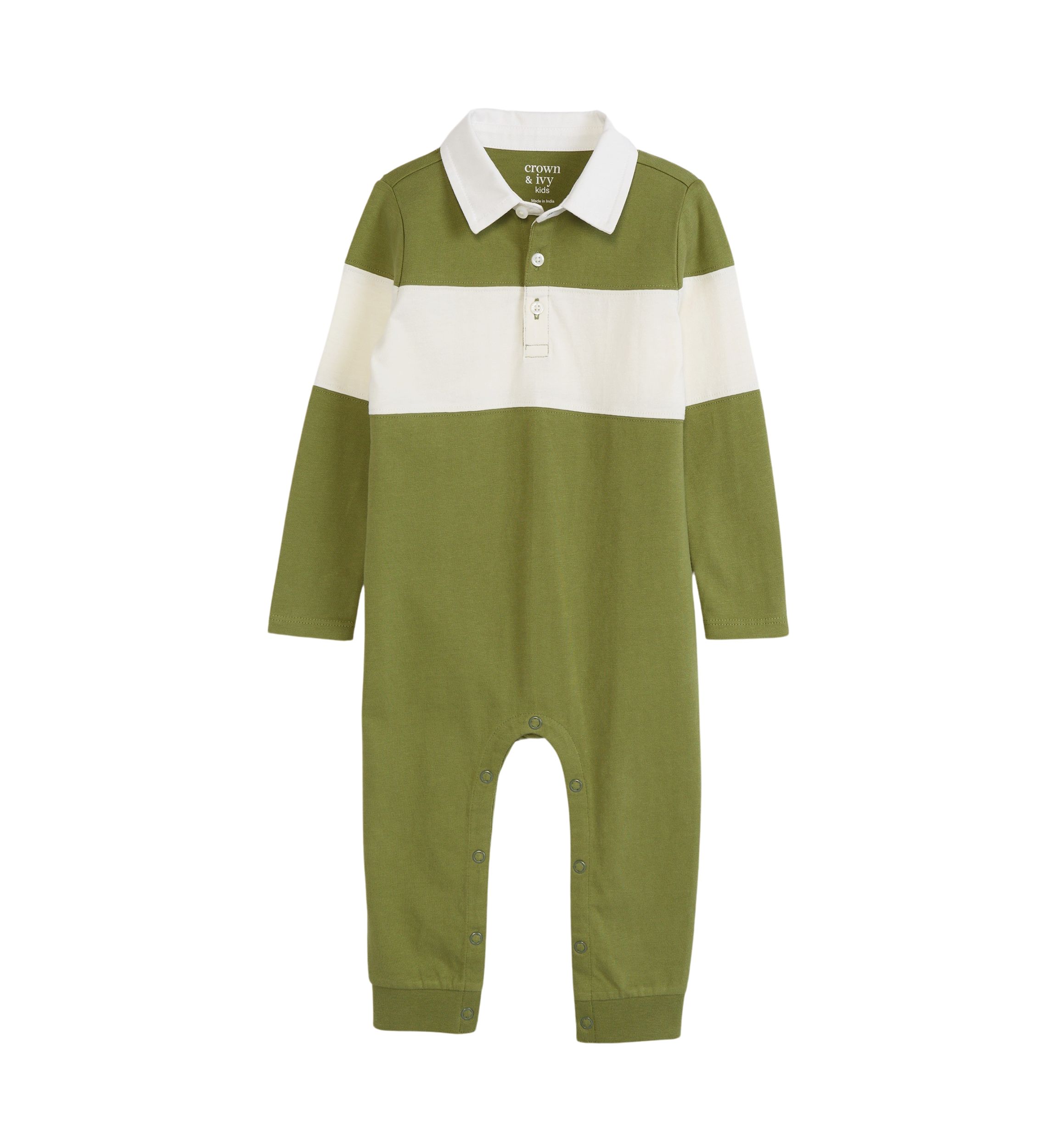 Baby Boys Knit Rugby Romper 