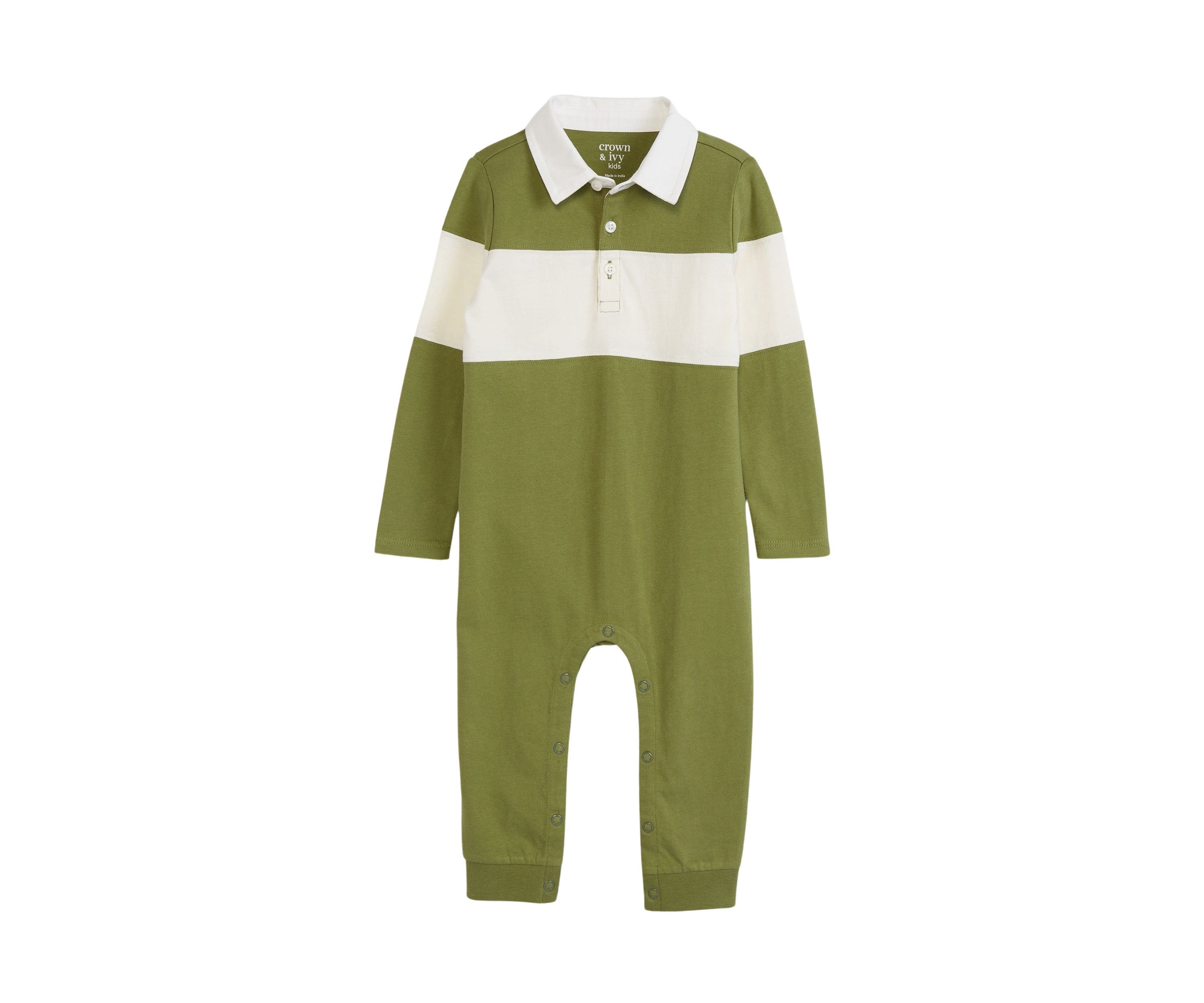 Baby Boys Knit Rugby Romper 