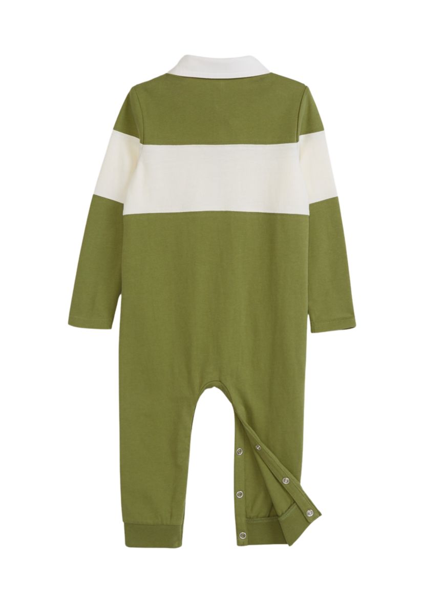 Baby Boys Knit Rugby Romper 