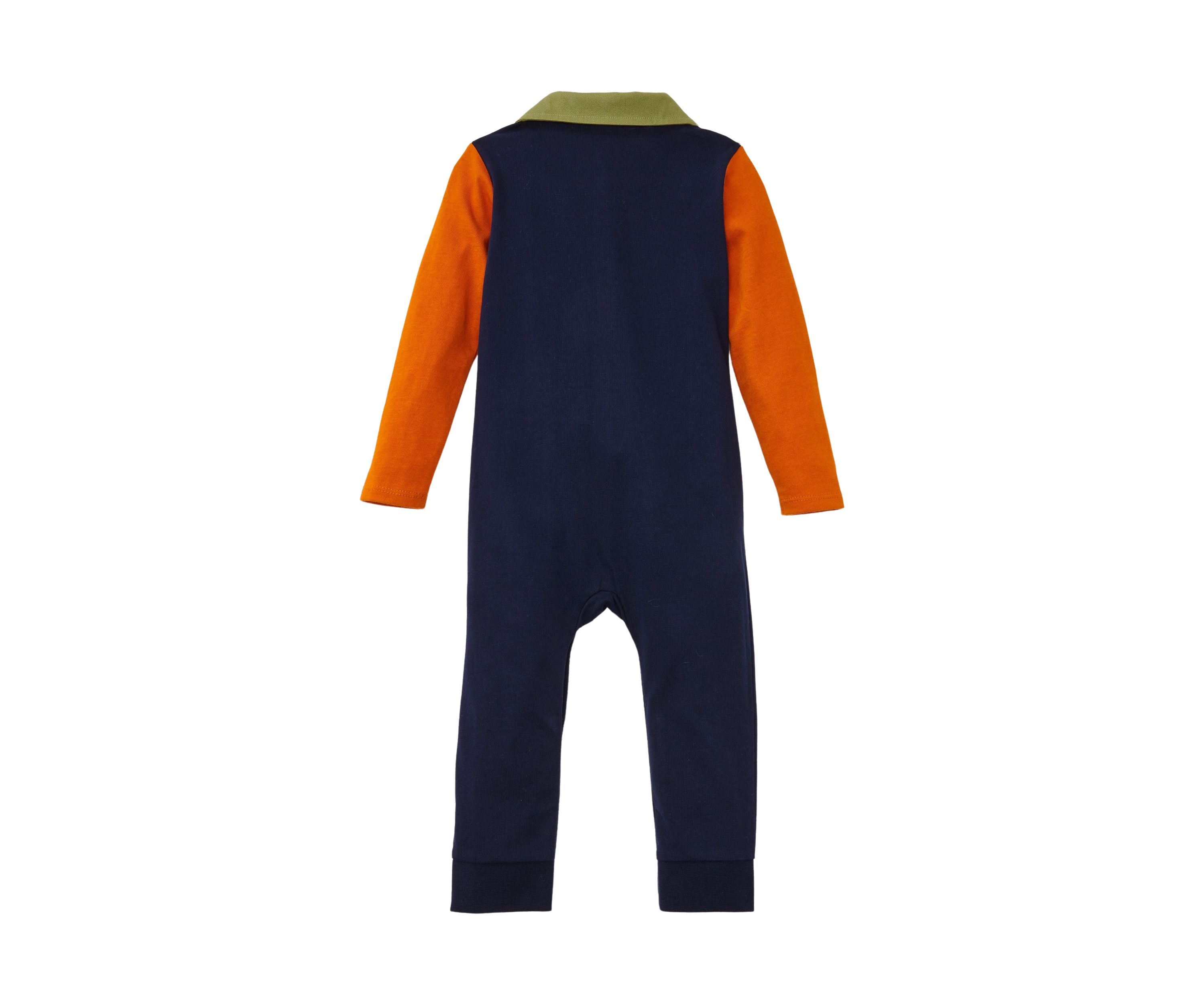 Baby Boys Color Block Sleeve Jumpsuit