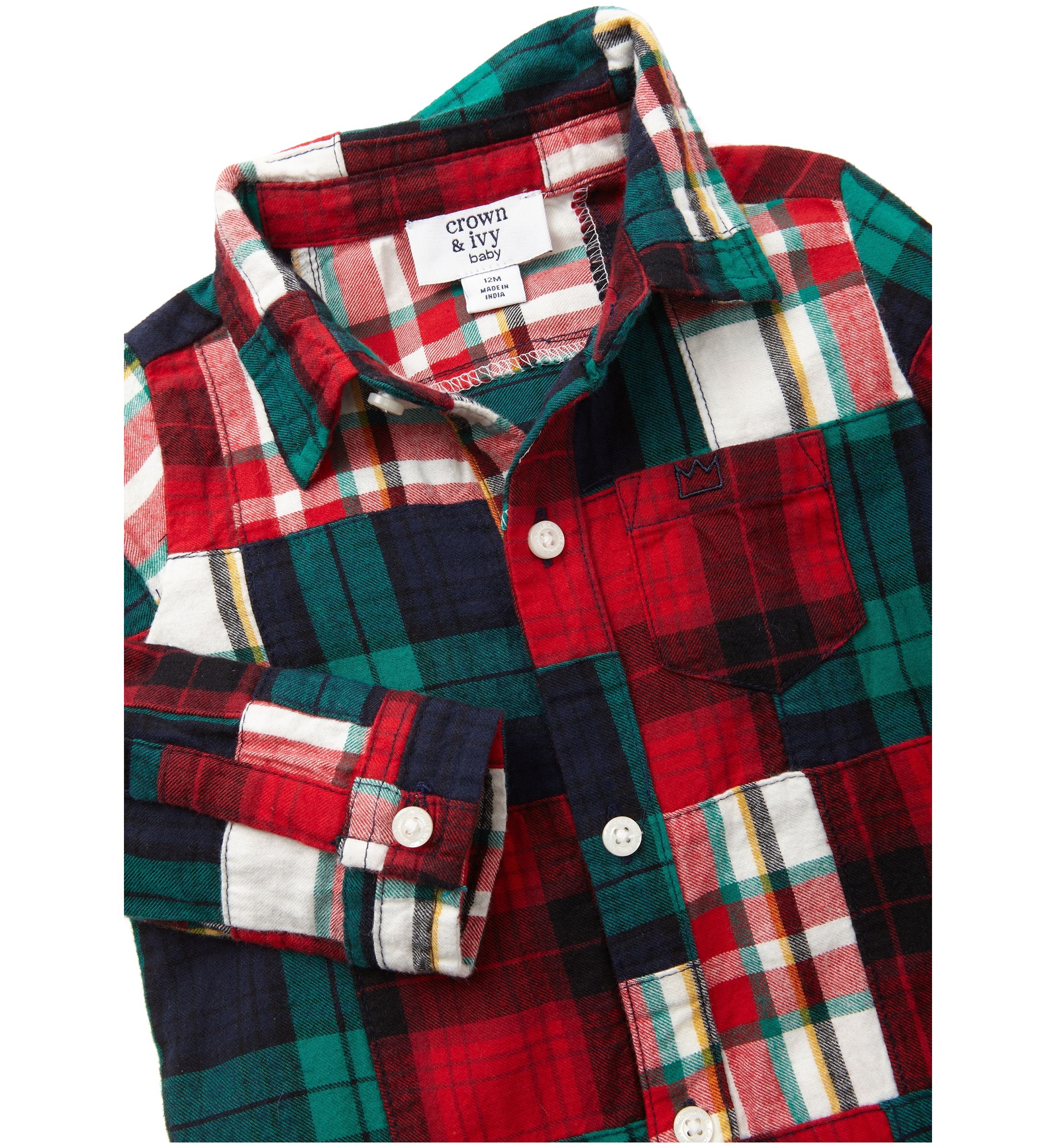 Baby Boys Mixed Woven Printed Pajama Set  