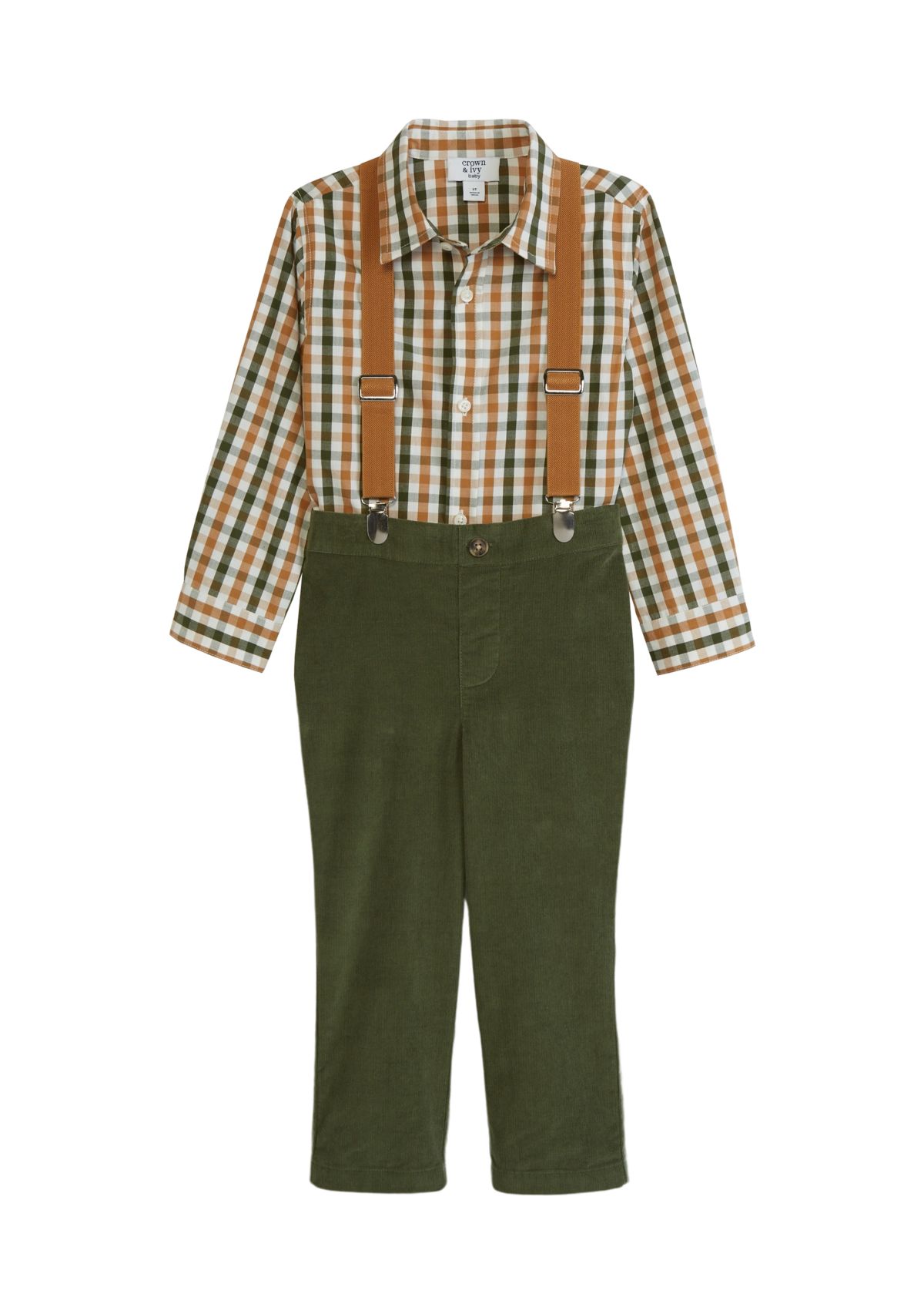 Baby Boys Woven Suspender Set