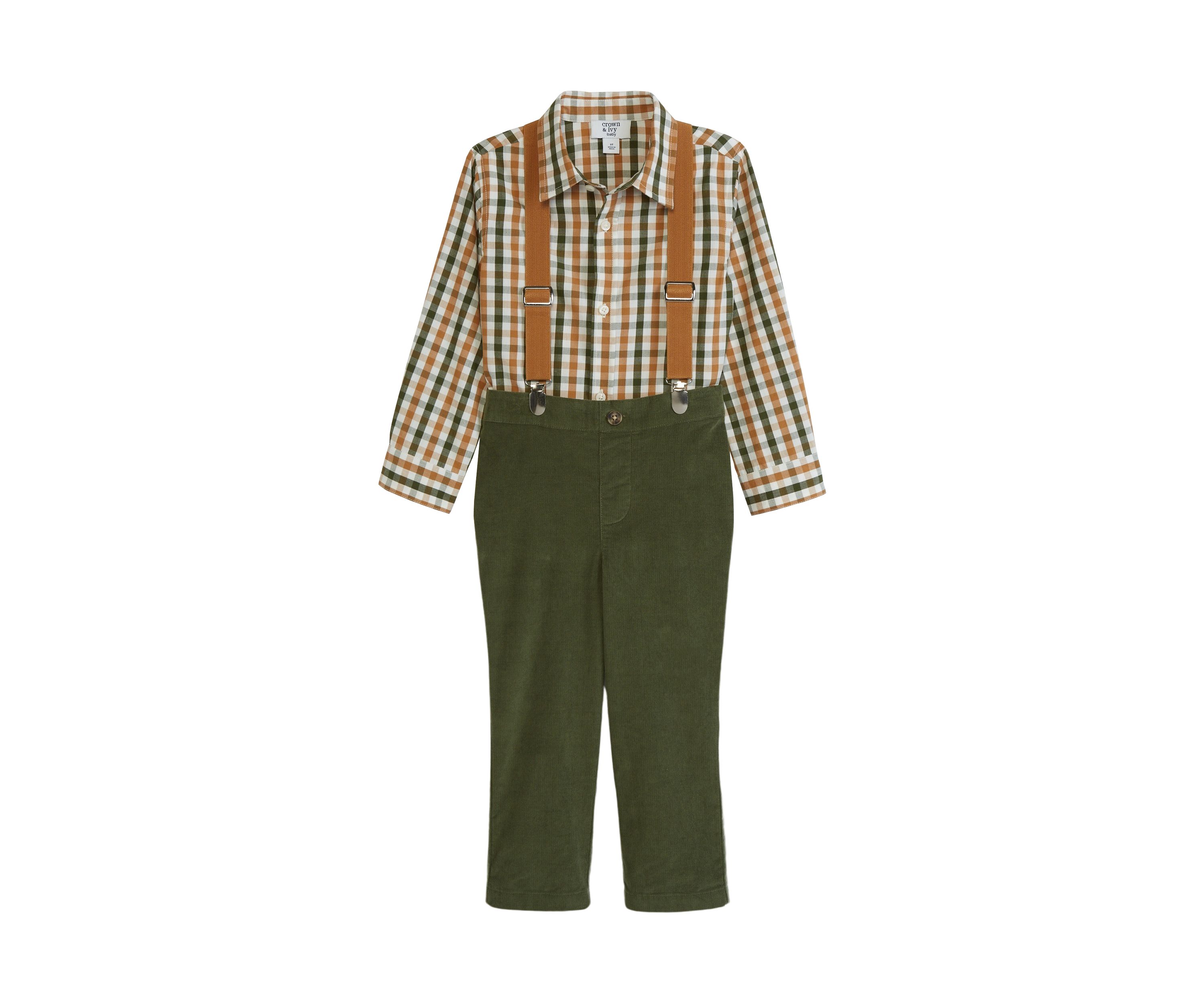 Baby Boys Woven Suspender Set
