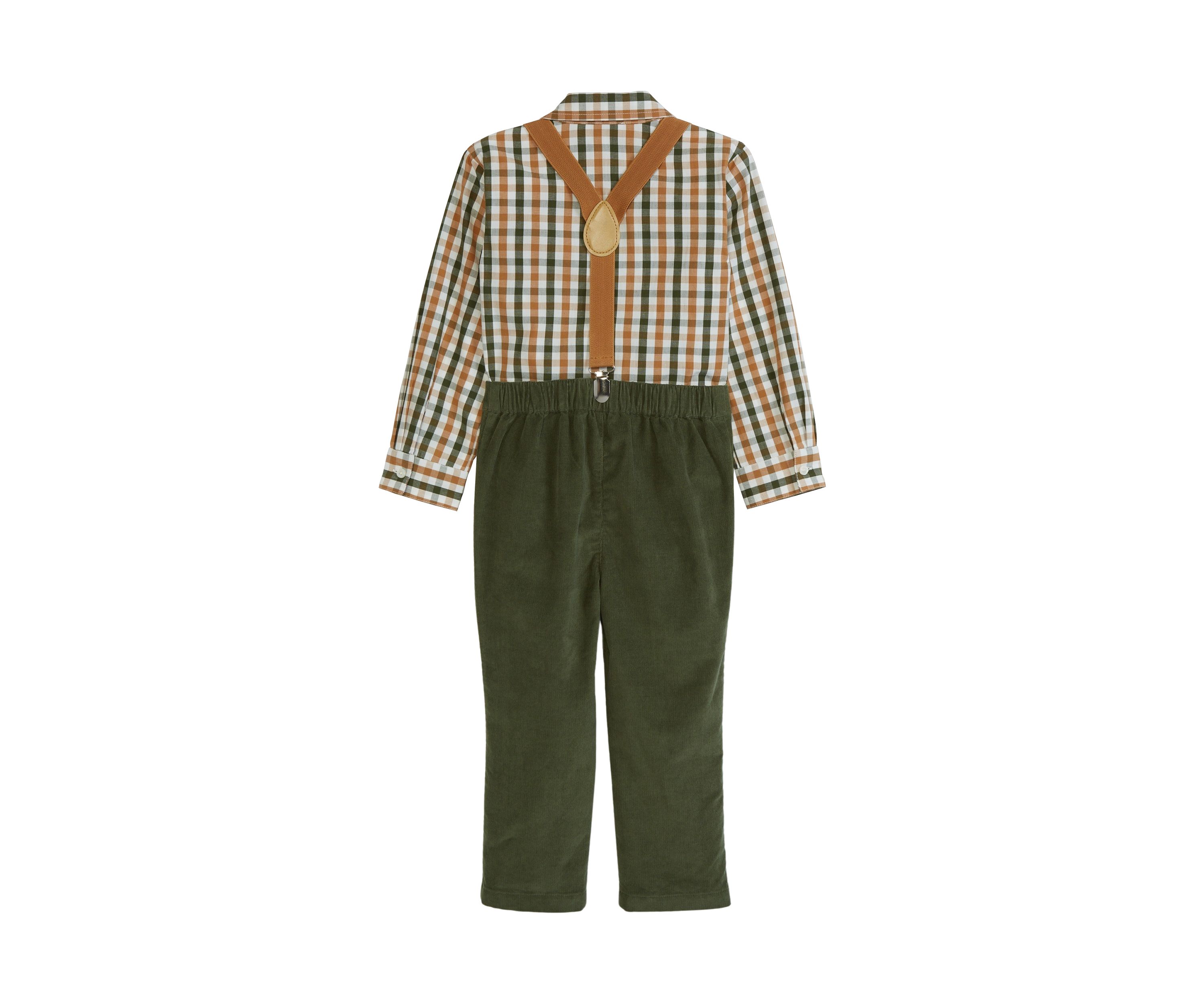 Baby Boys Woven Suspender Set