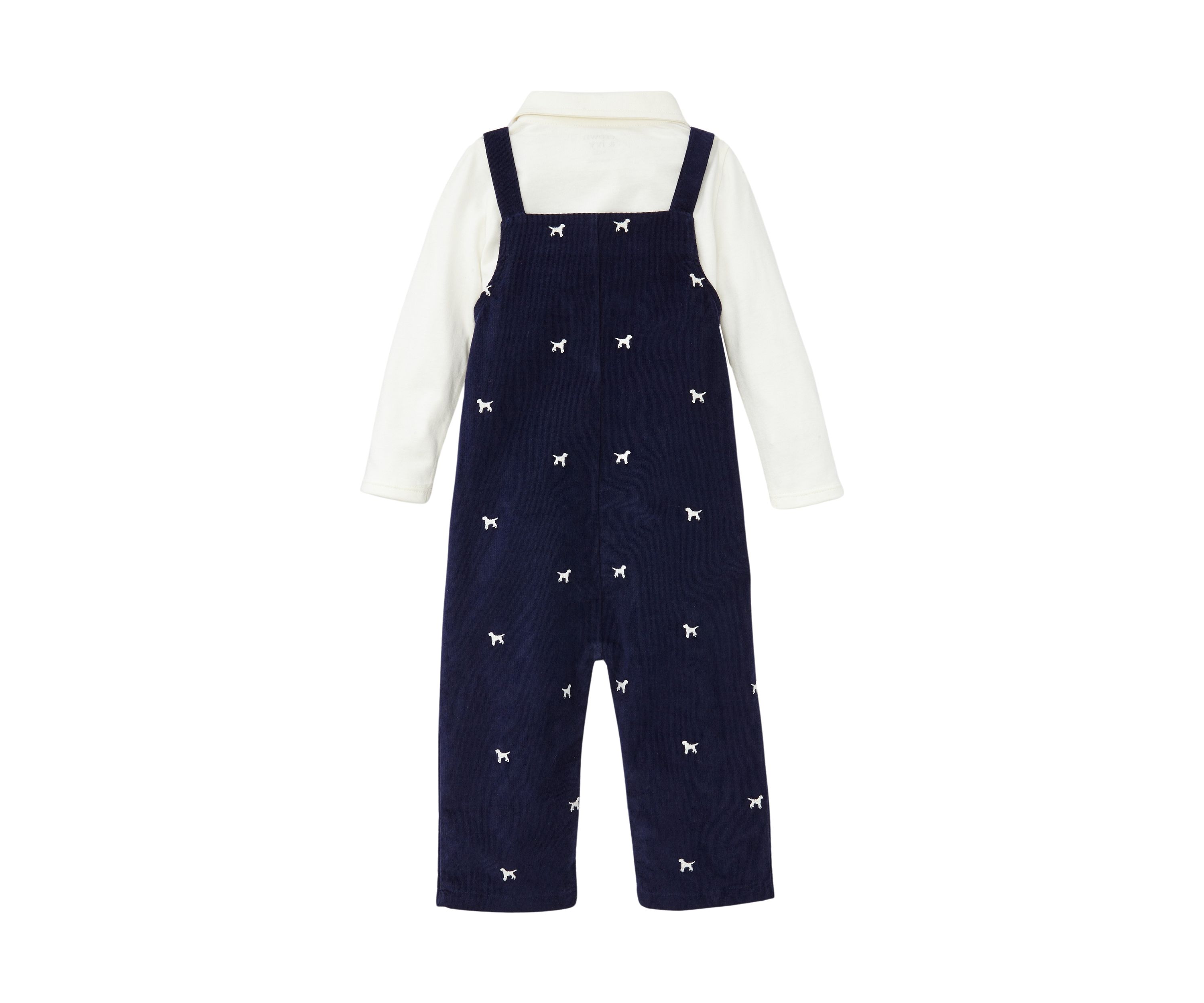 Baby Boys Embroidered Overalls Set