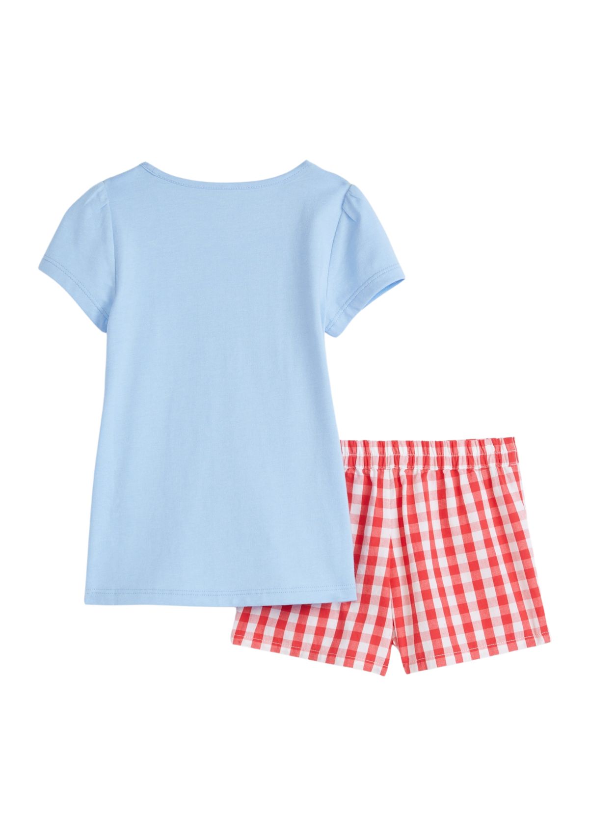 Baby Girls Patriotic Graphic T-Shirt and Printed Shorts Set