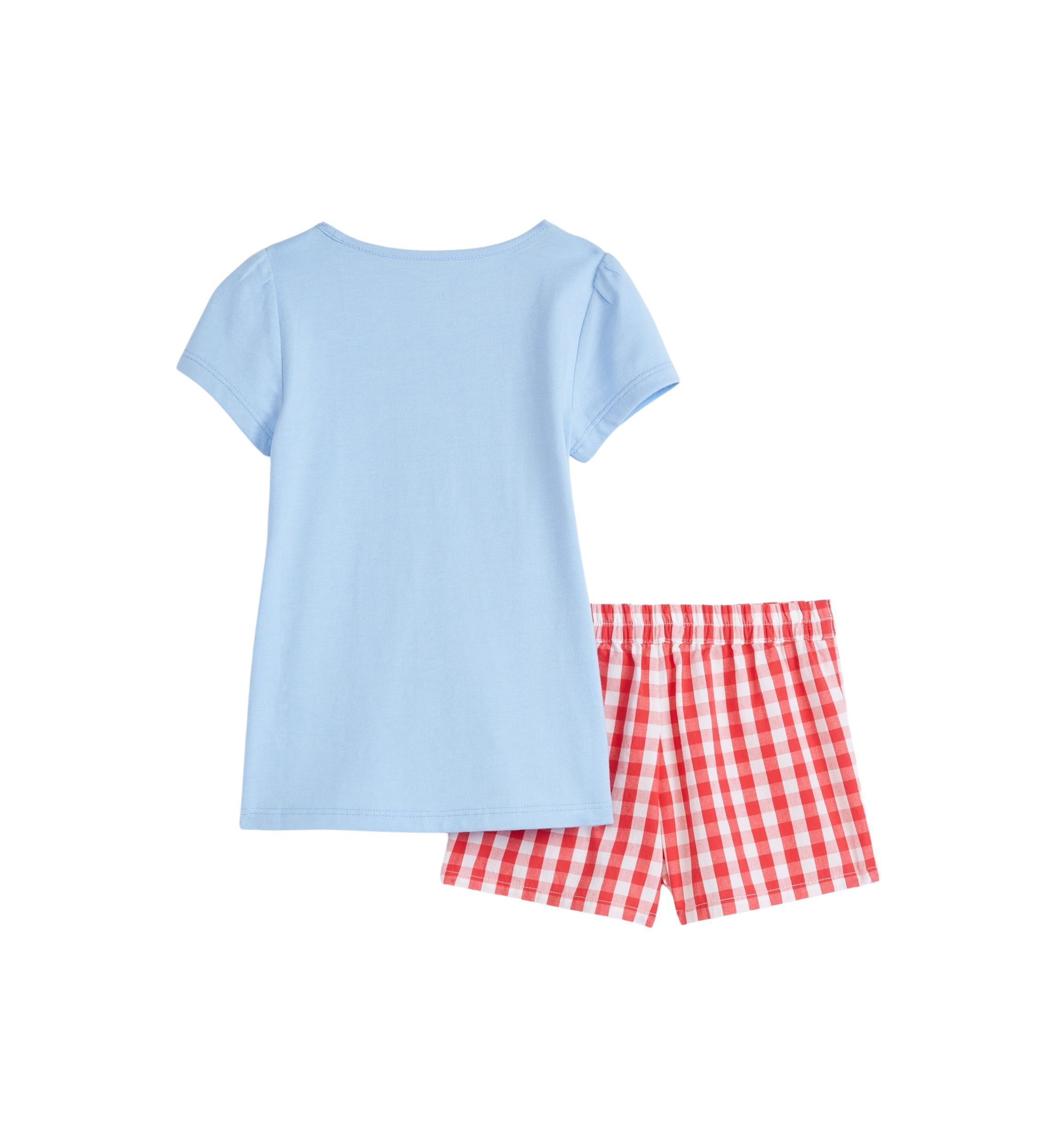 Baby Girls Patriotic Graphic T-Shirt and Printed Shorts Set