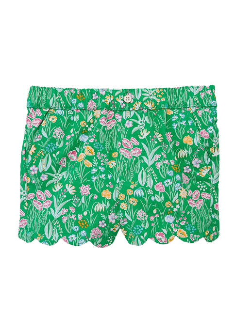 Crown & Ivy™ Toddler Girls Printed Scalloped Shorts