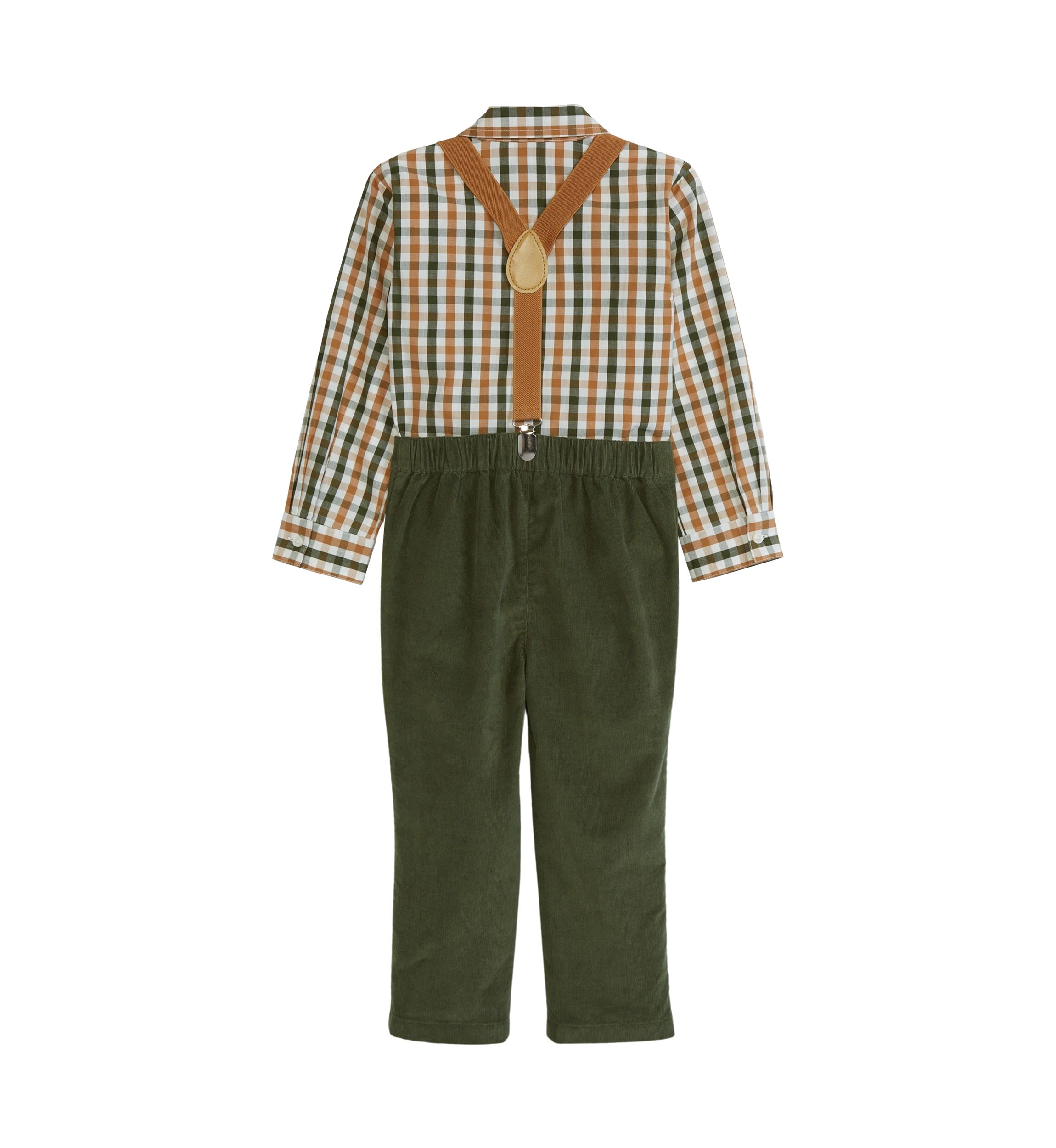 Toddler Boys Woven Suspender Set