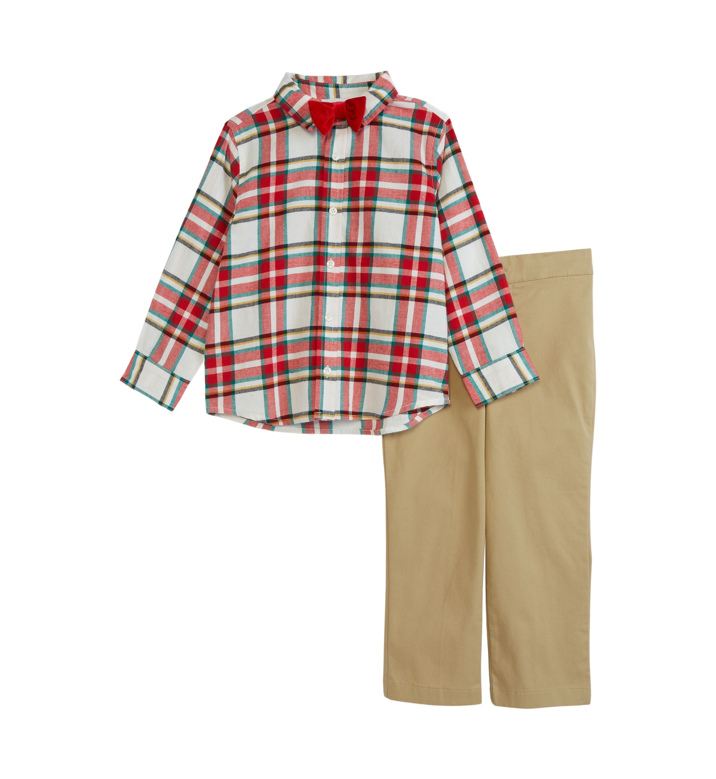 Toddler Boys Yarn Dyed Button Down Set
