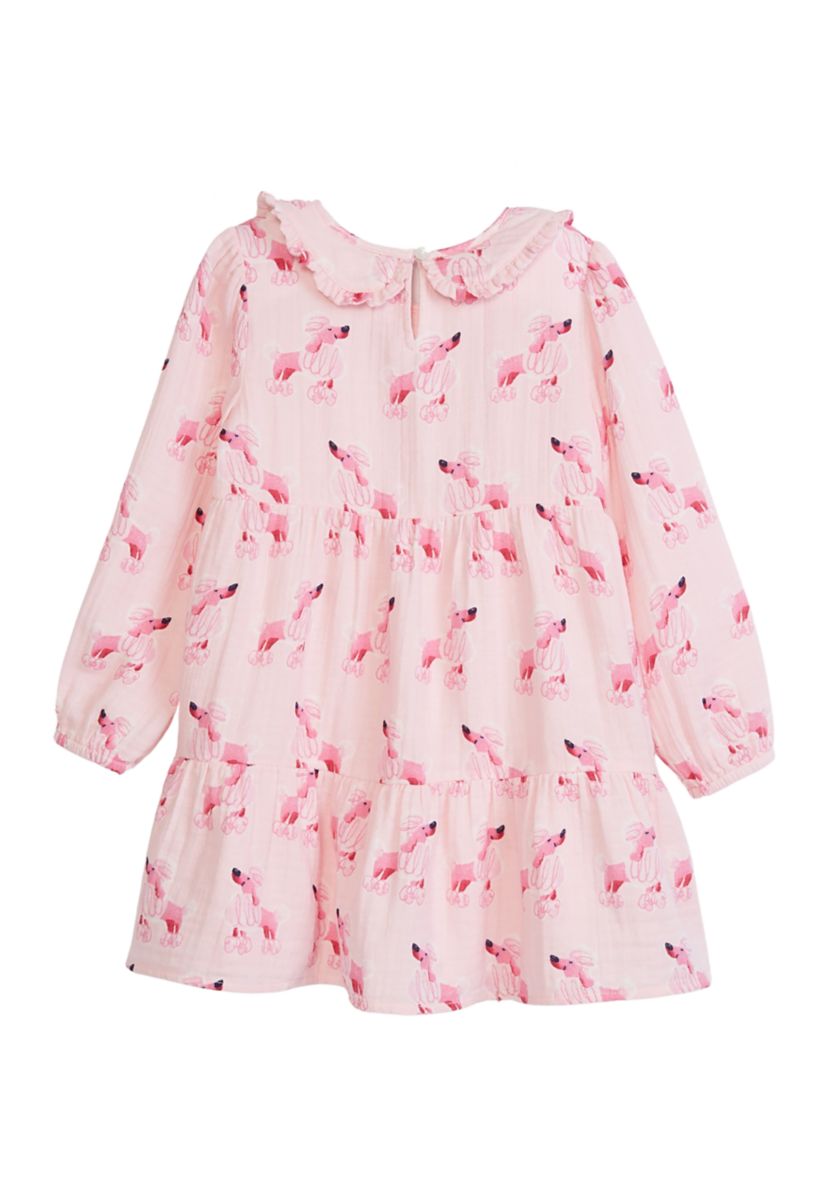 Toddler Girls Woven Printed Ruffle Dress