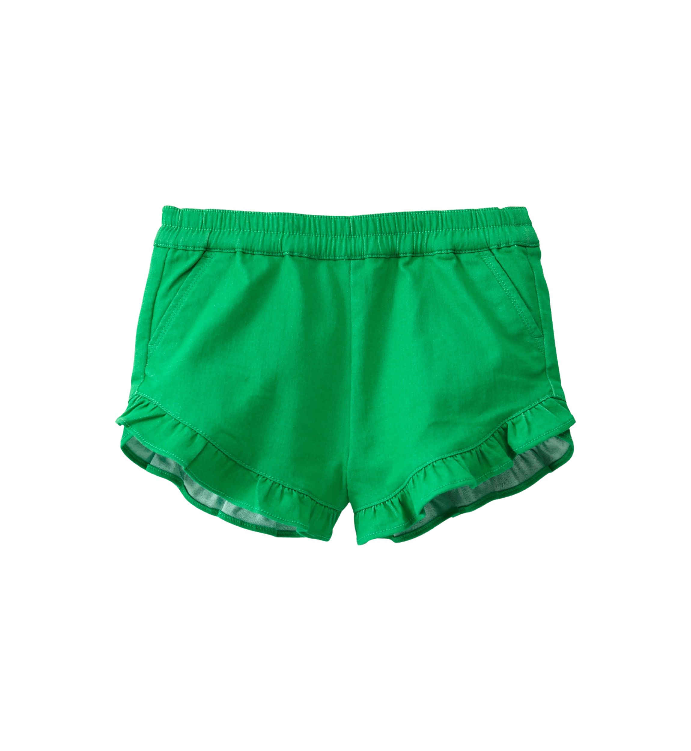 Toddler Girls Stretch Twill Ruffle Shorts