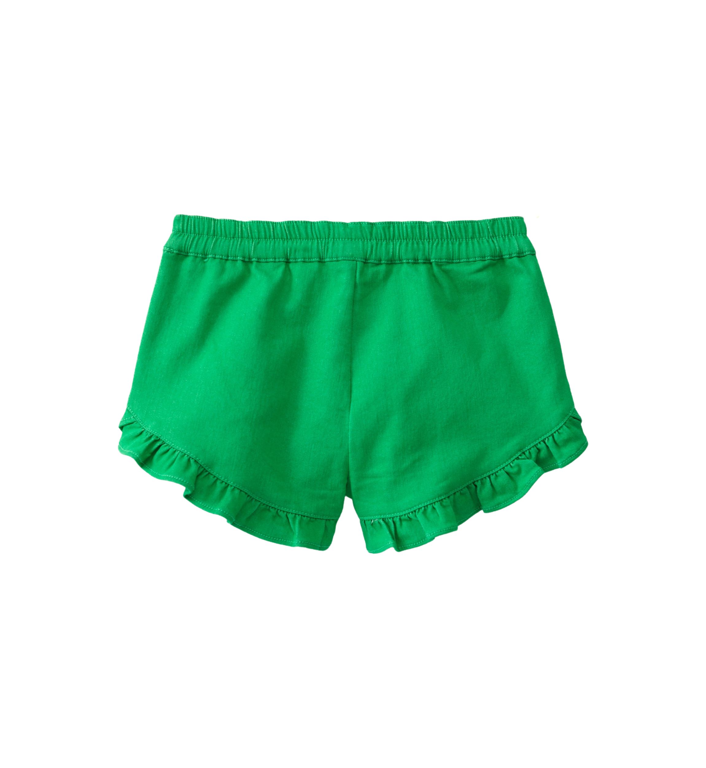 Toddler Girls Stretch Twill Ruffle Shorts