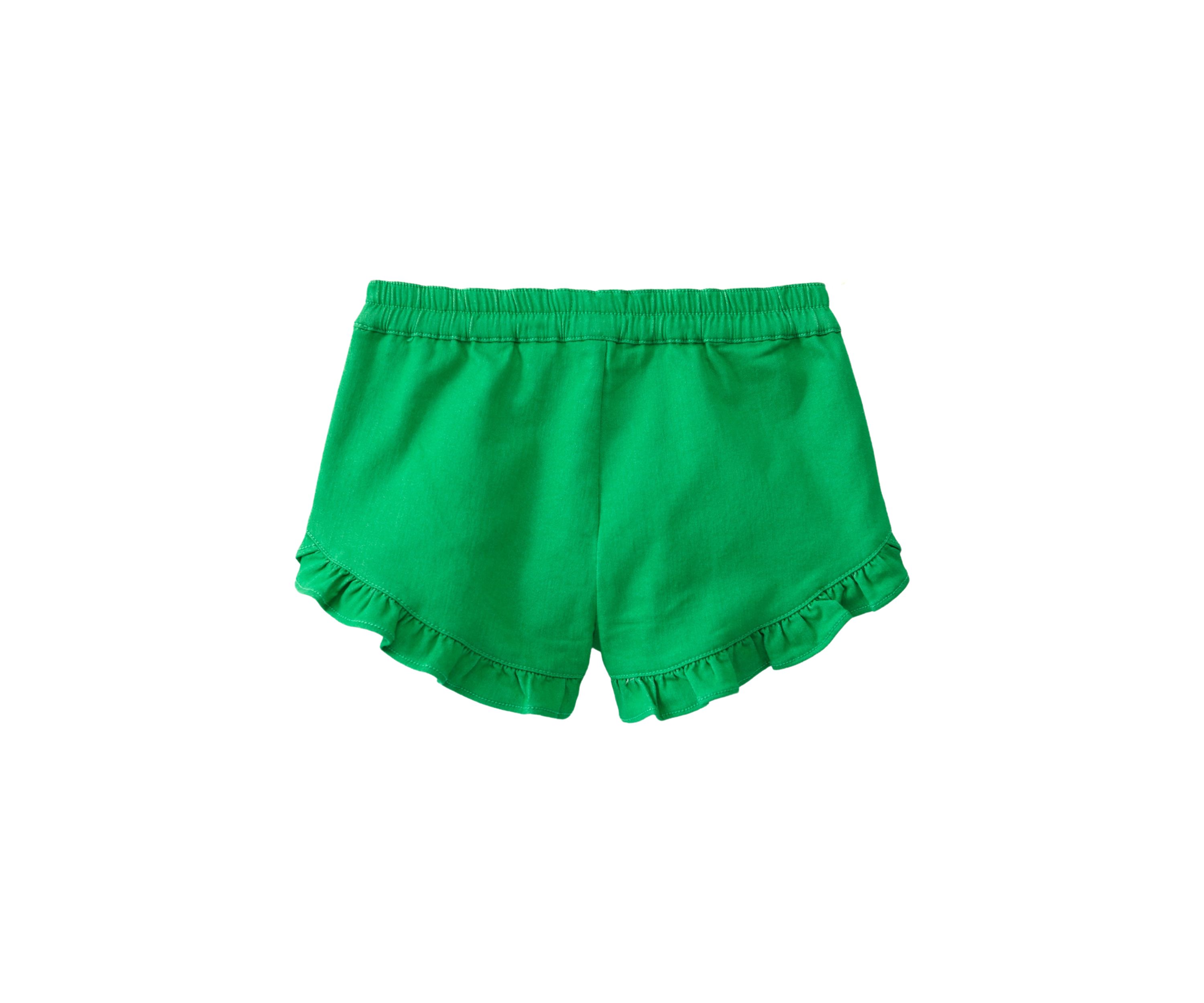Toddler Girls Stretch Twill Ruffle Shorts