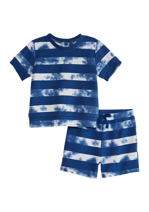 Crown & Ivy™ Baby Boys Short Sleeve French