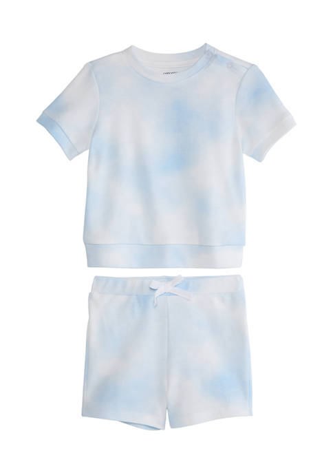 Crown & Ivy™ Baby Girls Short Sleeve French