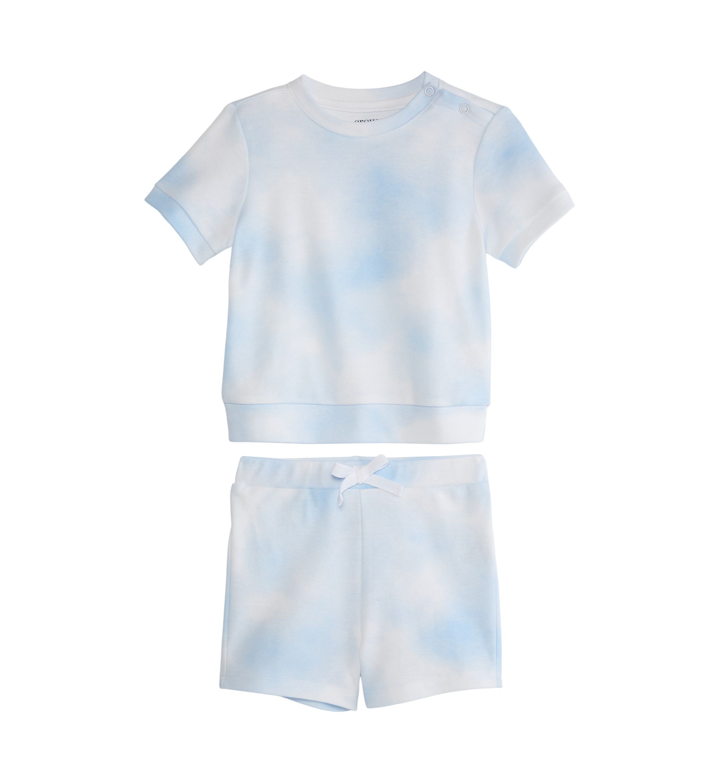 Baby Girls Short Sleeve French Terry Set 