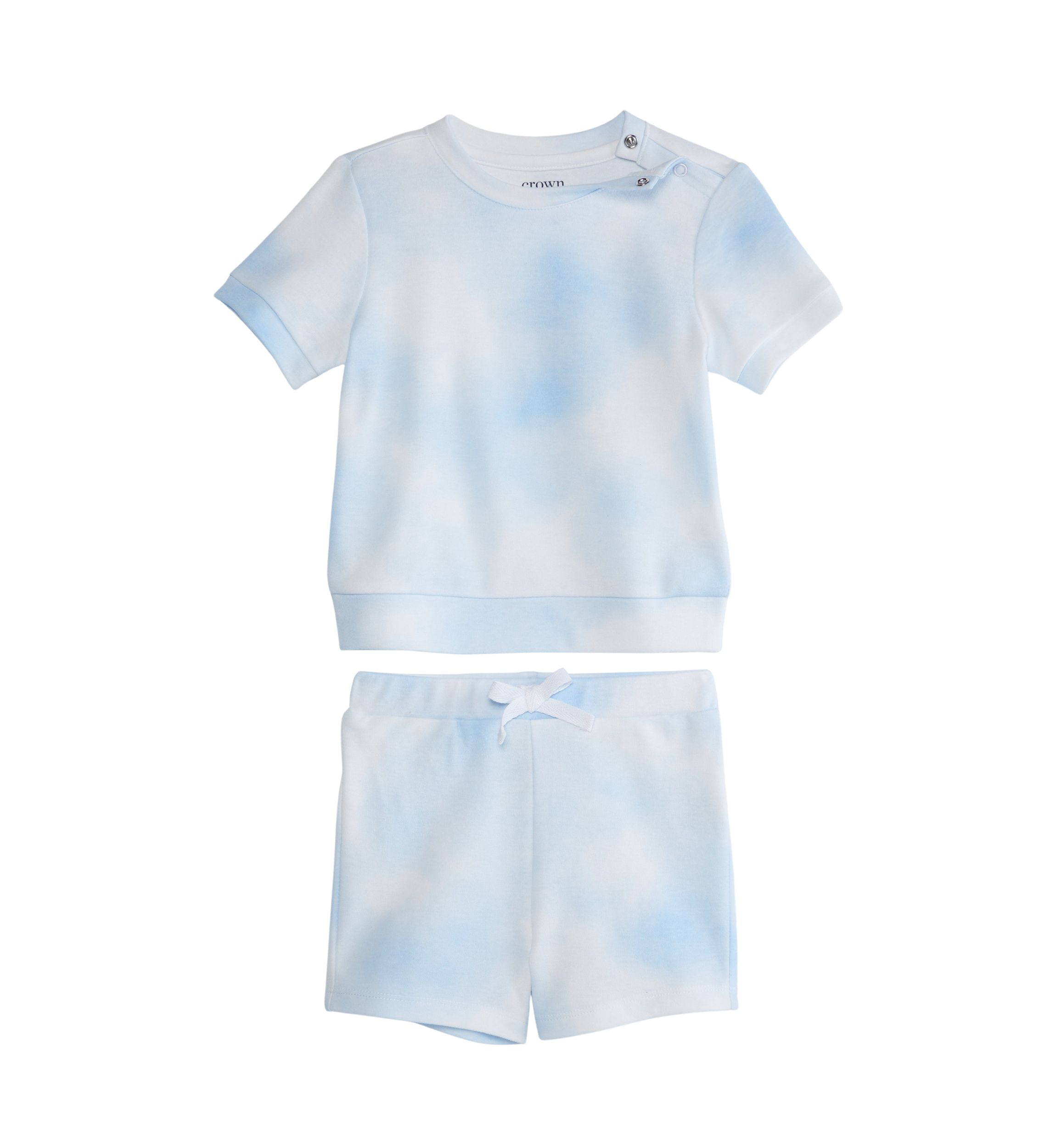 Baby Girls Short Sleeve French Terry Set 