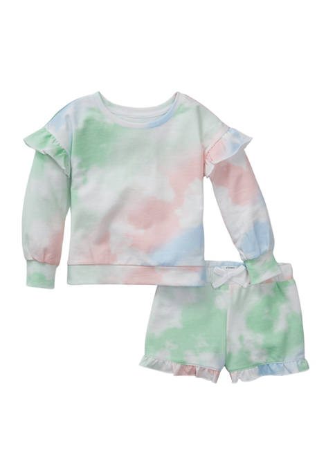 Crown & Ivy Baby Girls Printed Sweatshirt and