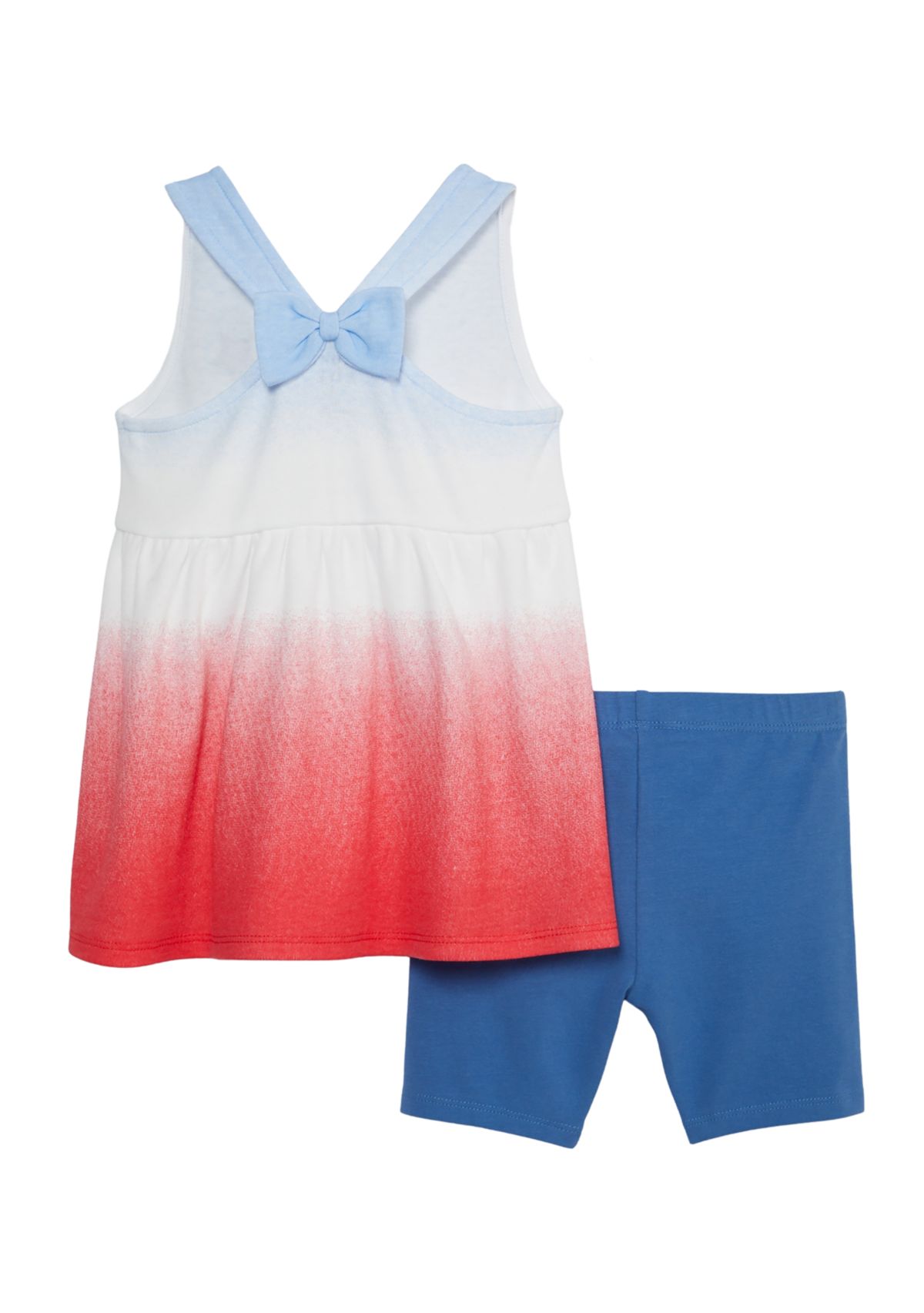 Baby Girls Americana Dress with Bike Shorts Set 