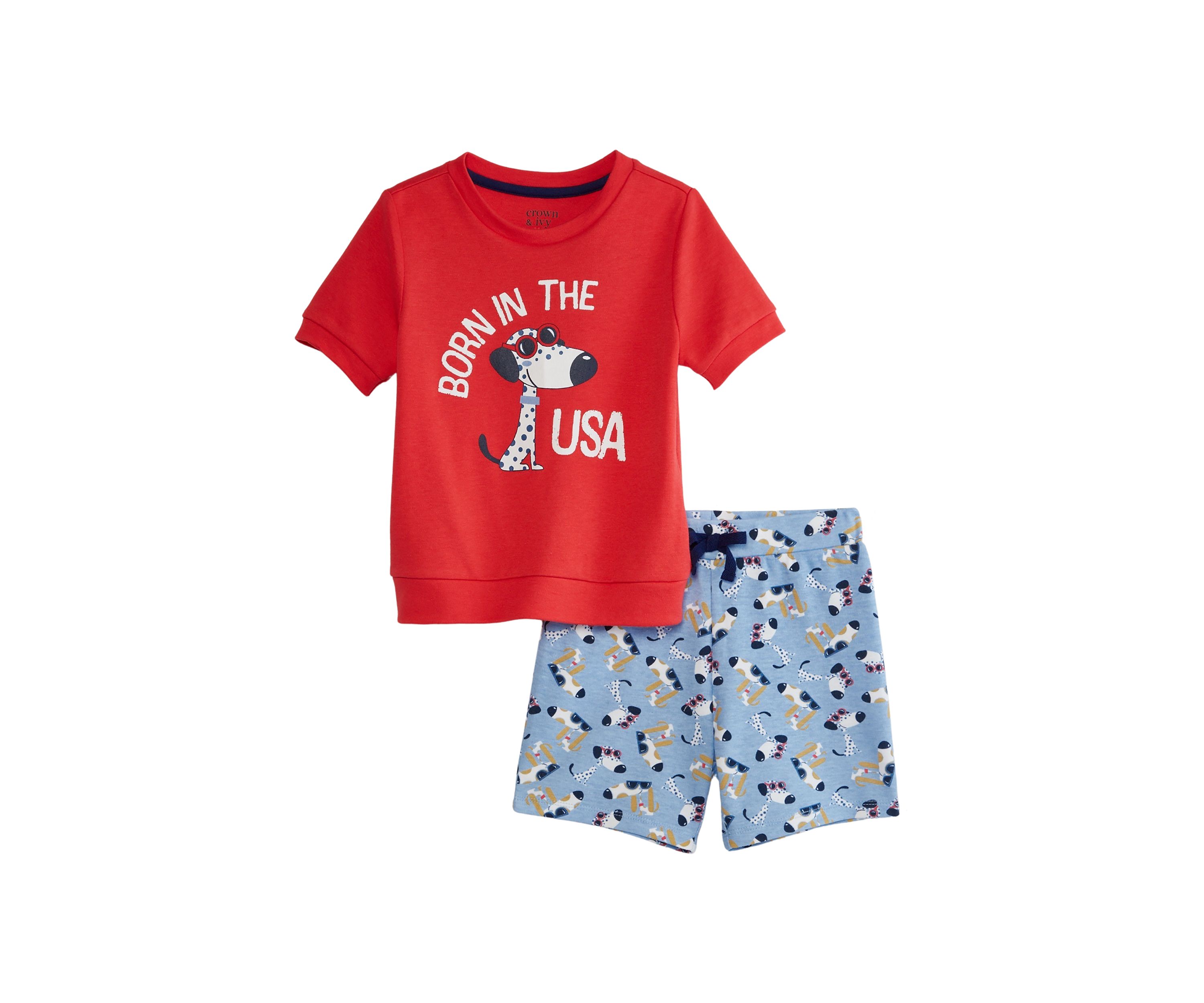 Toddler Boys Short Sleeve Terry Shorts Set 