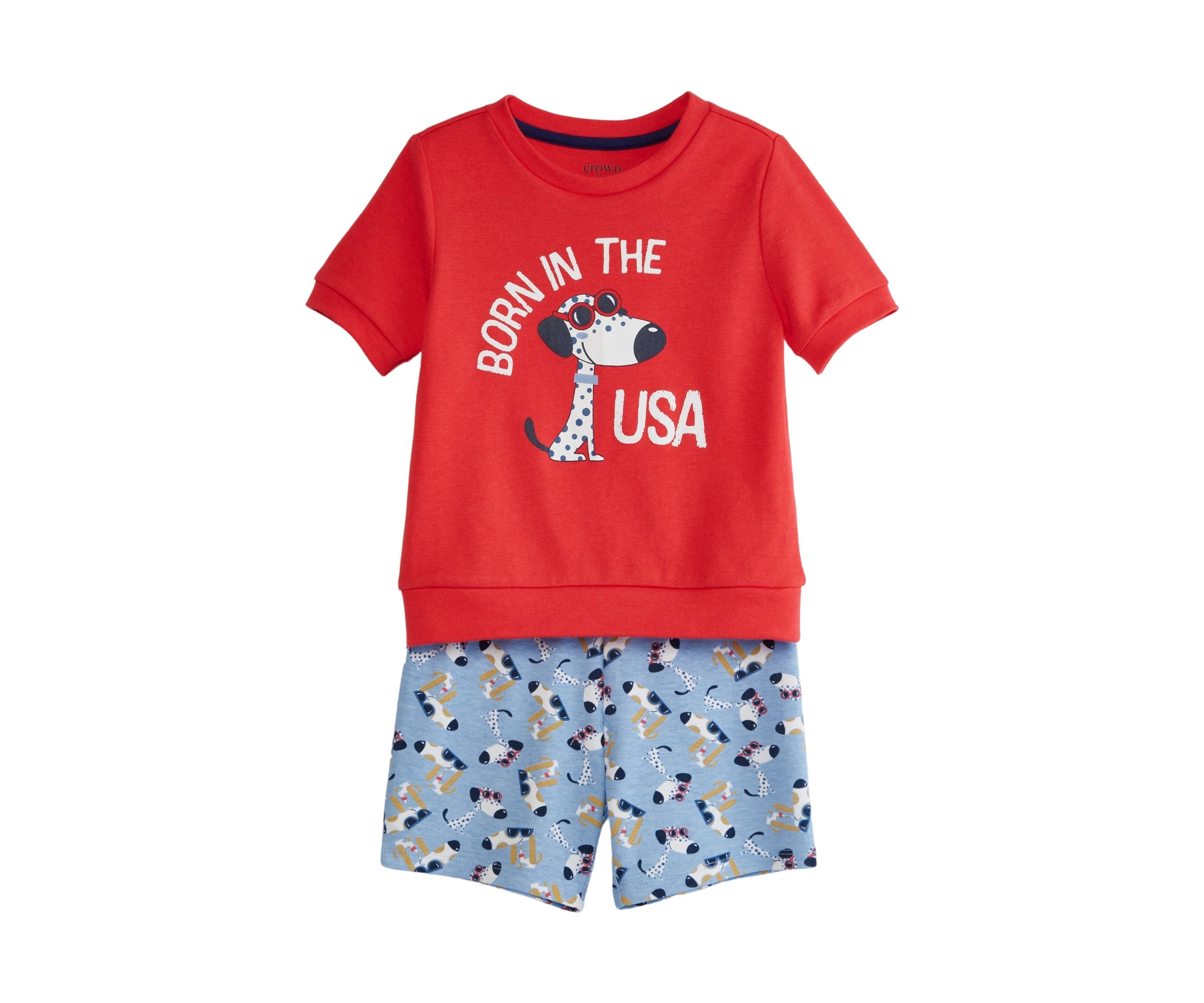 Toddler Boys Short Sleeve Terry Shorts Set 