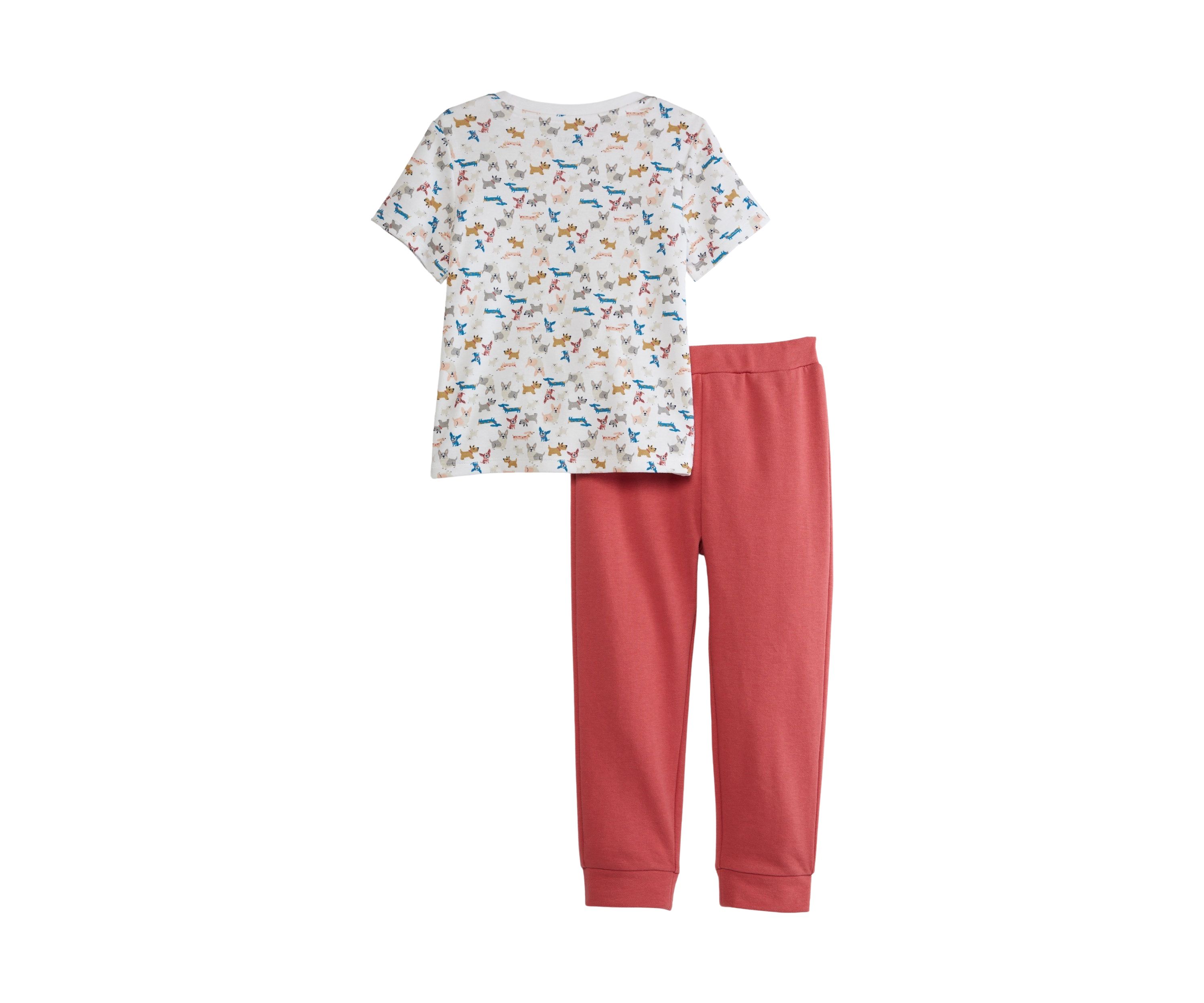 Toddler Boys Short Sleeve Puppies Jogger Set 